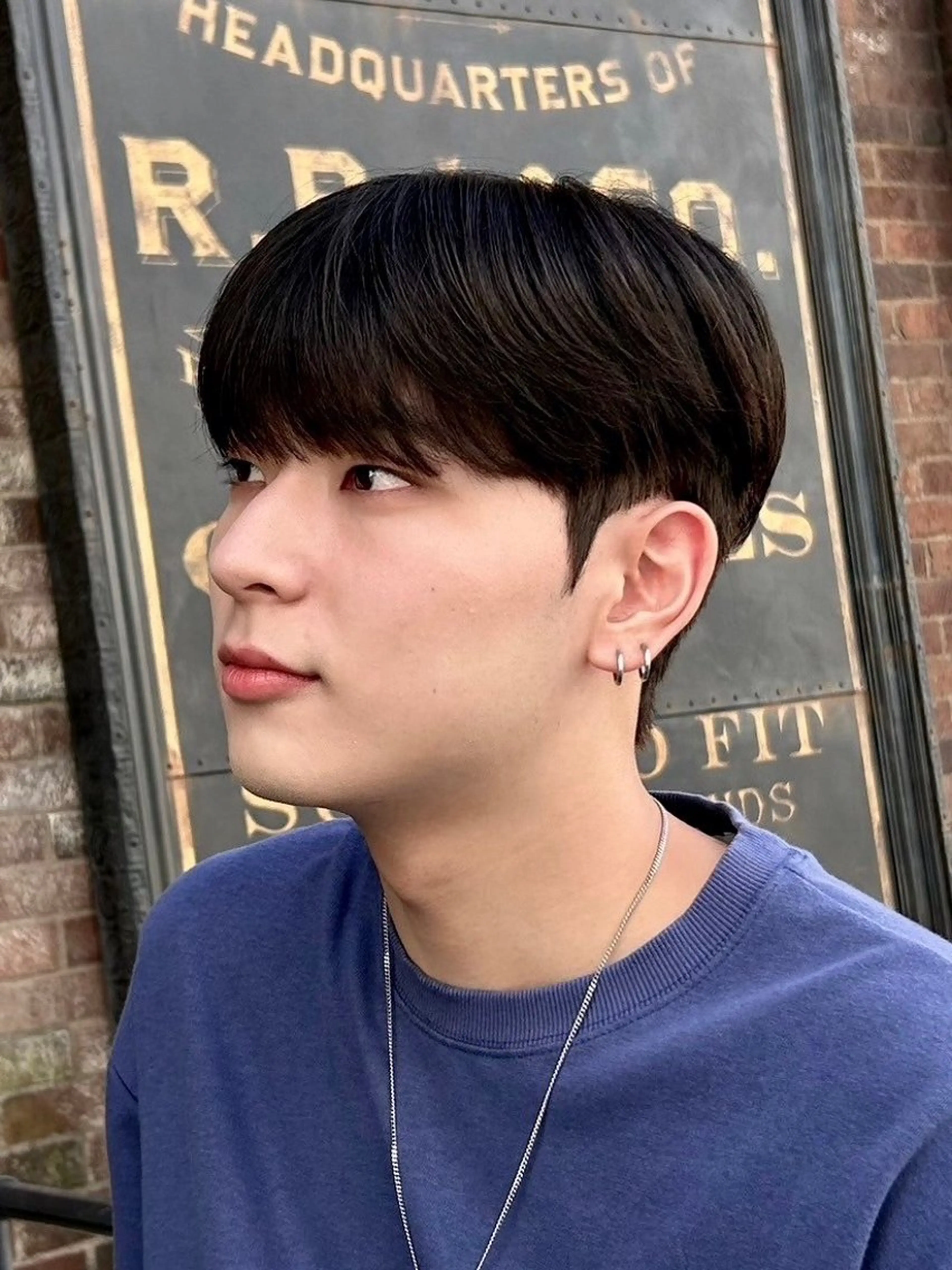 ショート メンズ ダウンパーマ メンズ韓国風 マッシュ メンズパーマ 韓国風ヘア カット パーマ ダウンパーマ韓国ヘア 片岡駿のヘアスタイル
