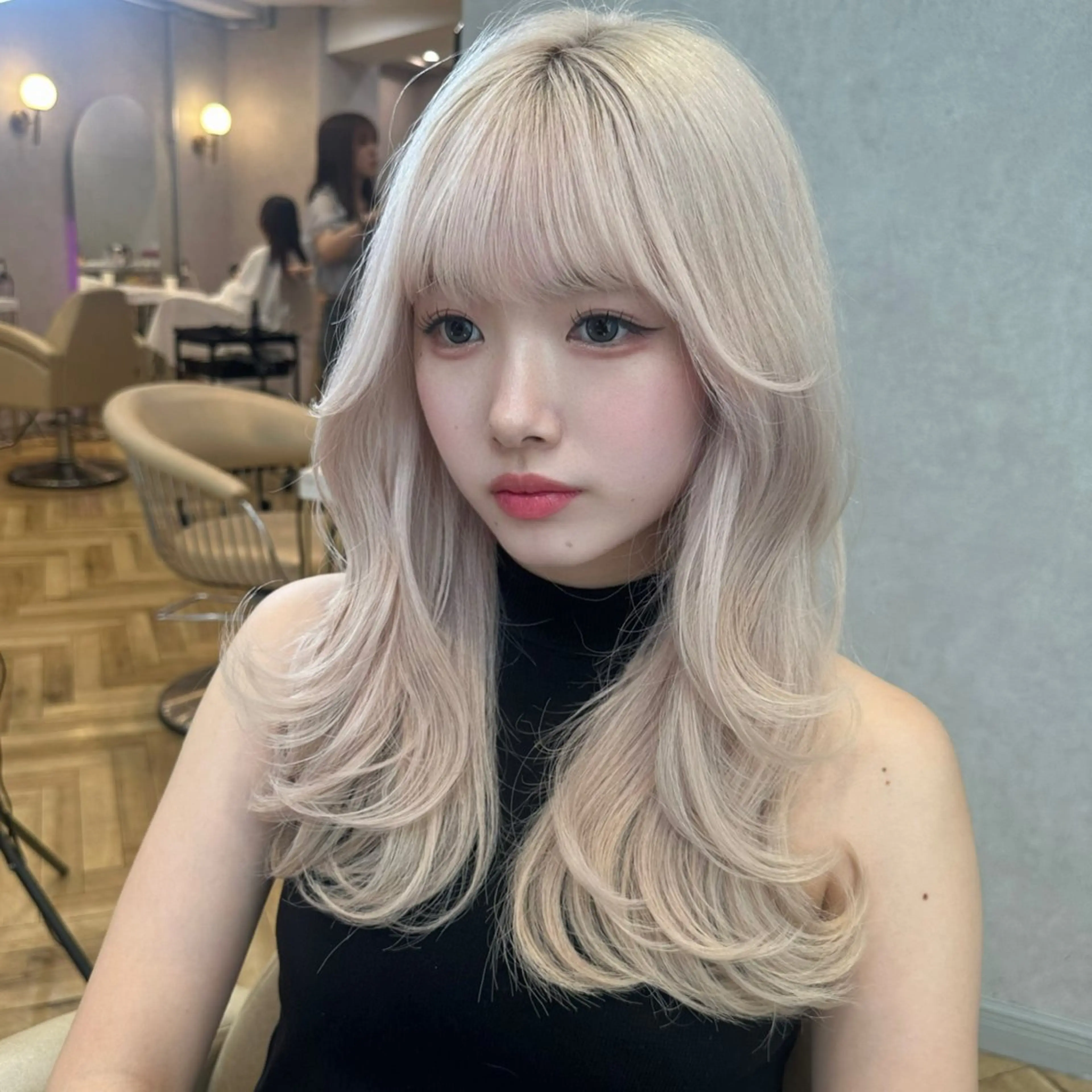 ロング ハイレイヤー レイヤーカット カット ヘアカラー トリートメント ヘアセット 韓国ヘア/レイヤー/ 髪質改善/銀座/田島のヘアスタイル