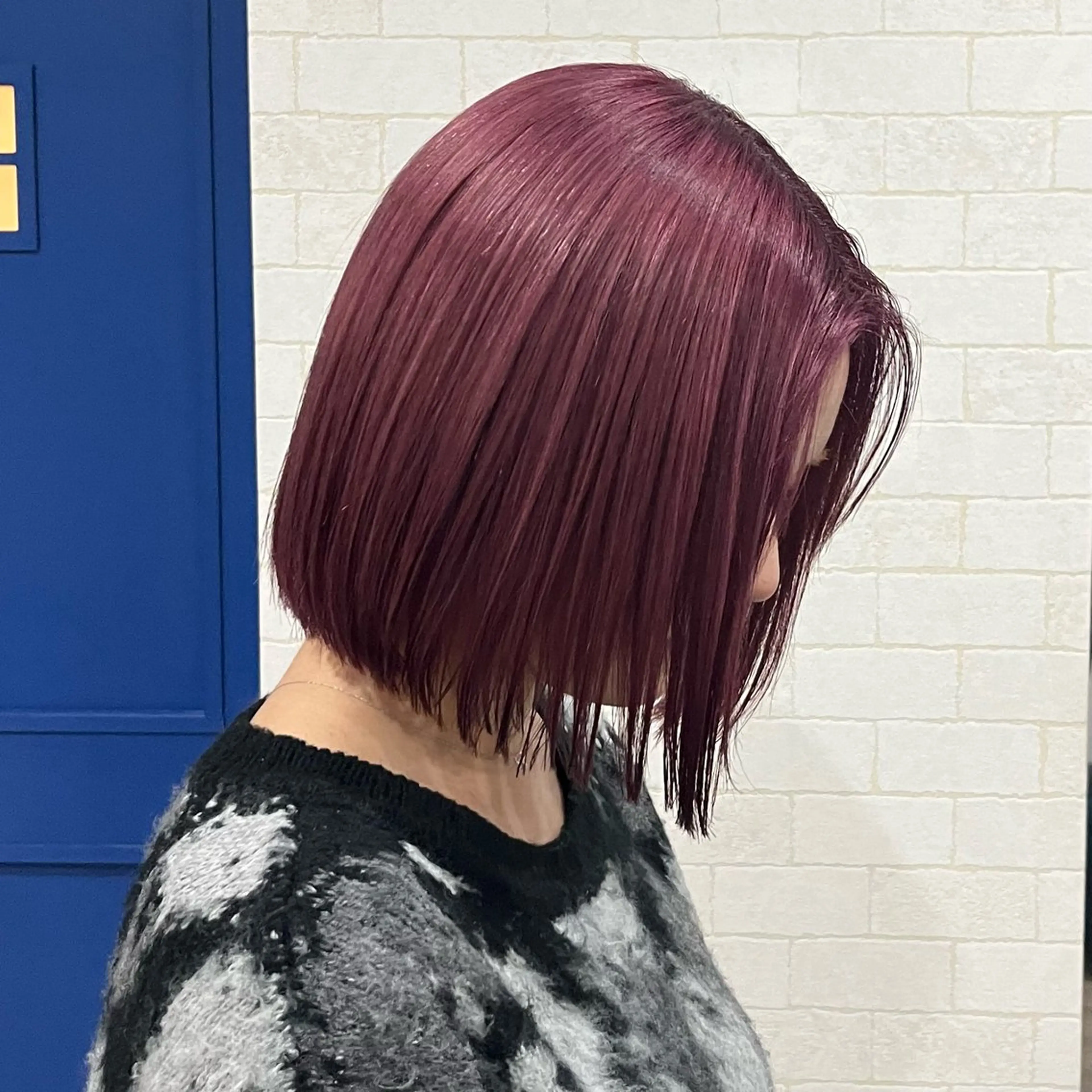 カラー ブリーチ ピンクカラー ヘアカラー トリートメント sato mizukiのヘアスタイル