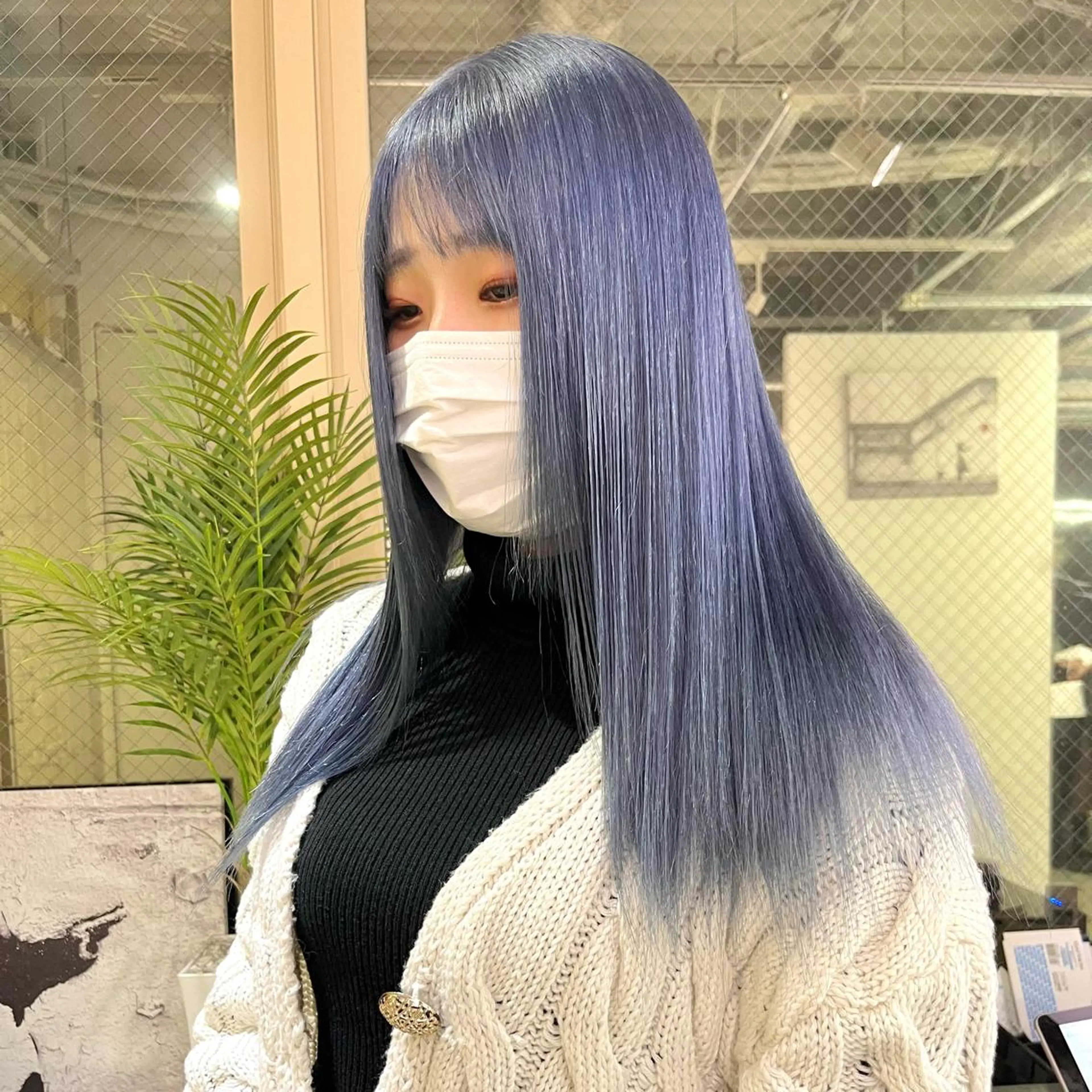 カラー ブルーカラー カット トリートメント 渋谷🎨ブリーチ特化 ×エクステ🎨レンのヘアスタイル