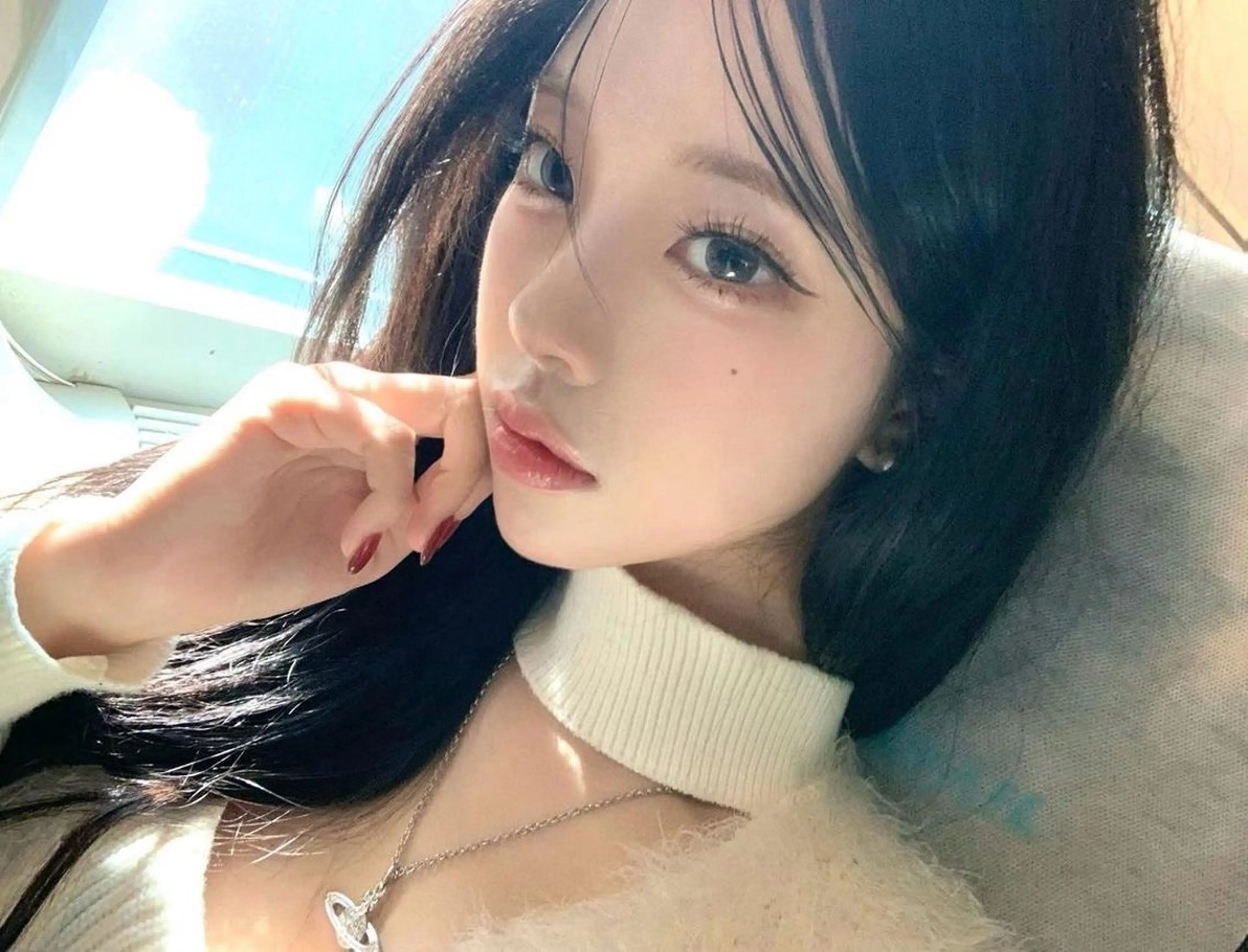 ロング カット ヘアカラー 縮毛矯正 🤍韓国暗髪 レイヤー🤍きょうのヘアスタイル