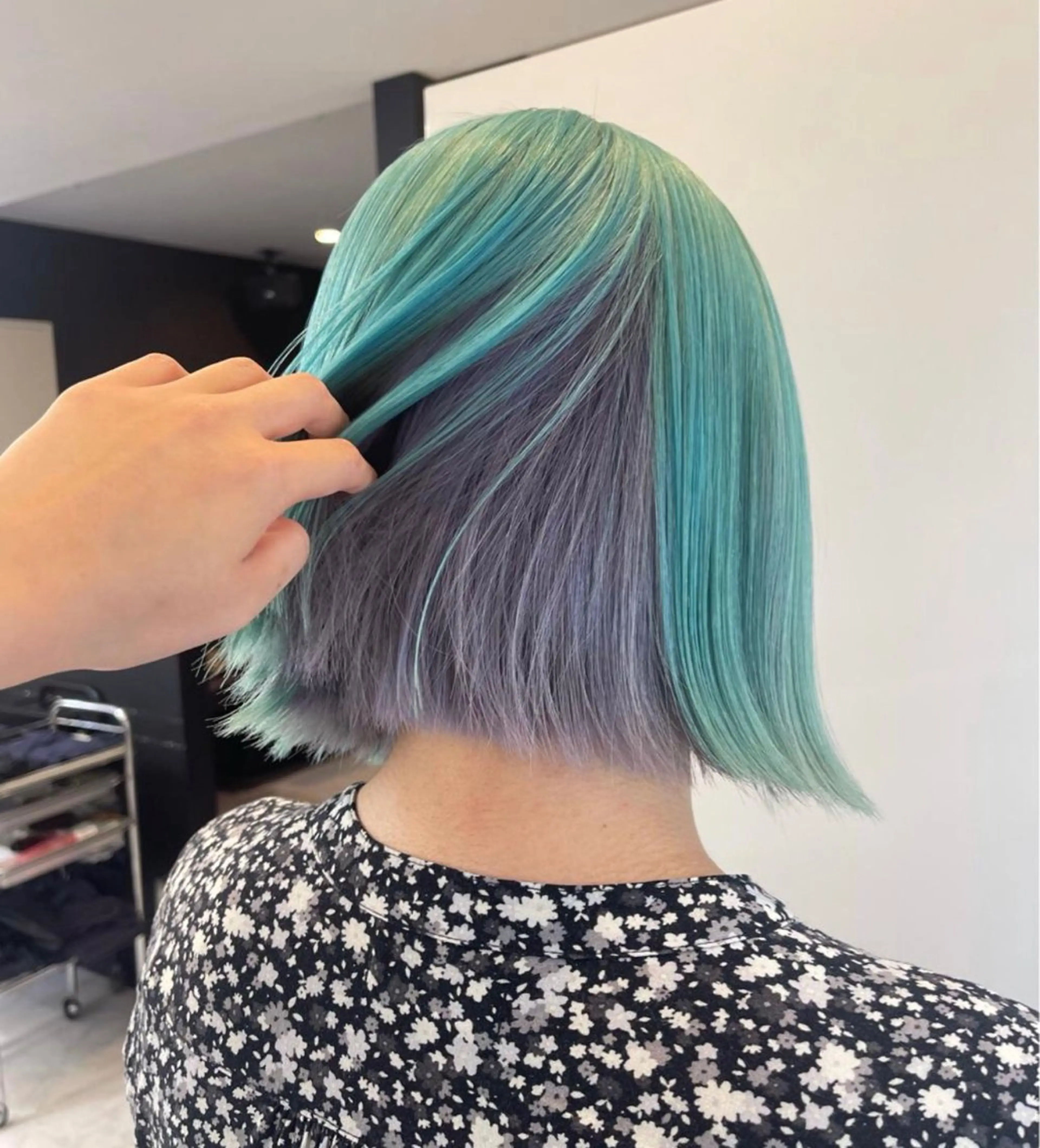 ミディアム カラー ブリーチ ブルーカラー ケアブリーチ ダブルカラー ハイトーンカラー ヘアカラー トリートメント salowin原宿iori所属・💋ハイトーンデザイ ンヘア💋A'nyuのヘアスタイル