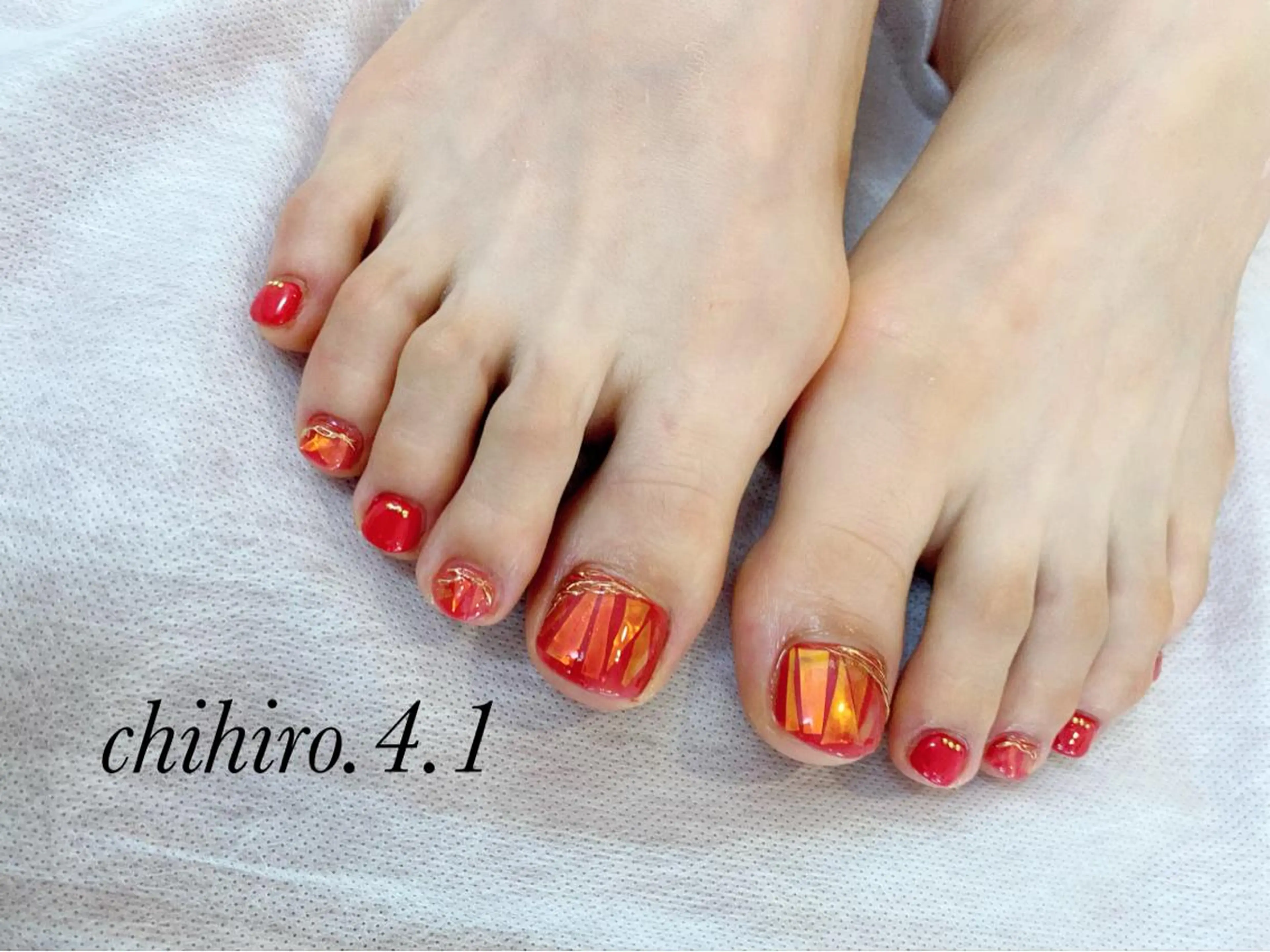 ネイル フットネイル キラキラネイル フットネイル 武藤 千裕のエステ・リラクイメージ