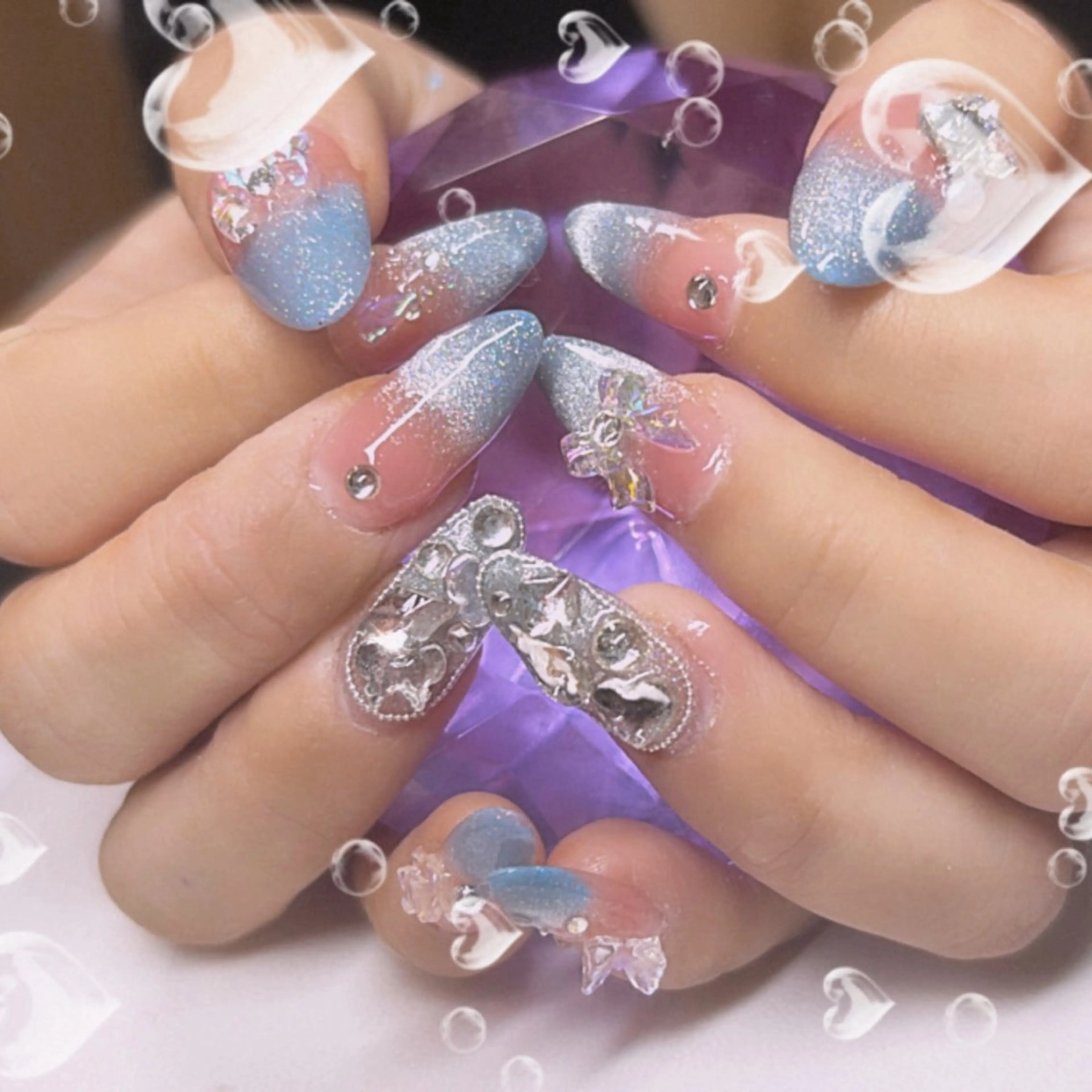 ネイル グラデーション マグネットネイル NailSalona.k.a所属・k CHIORIのネイルデザイン