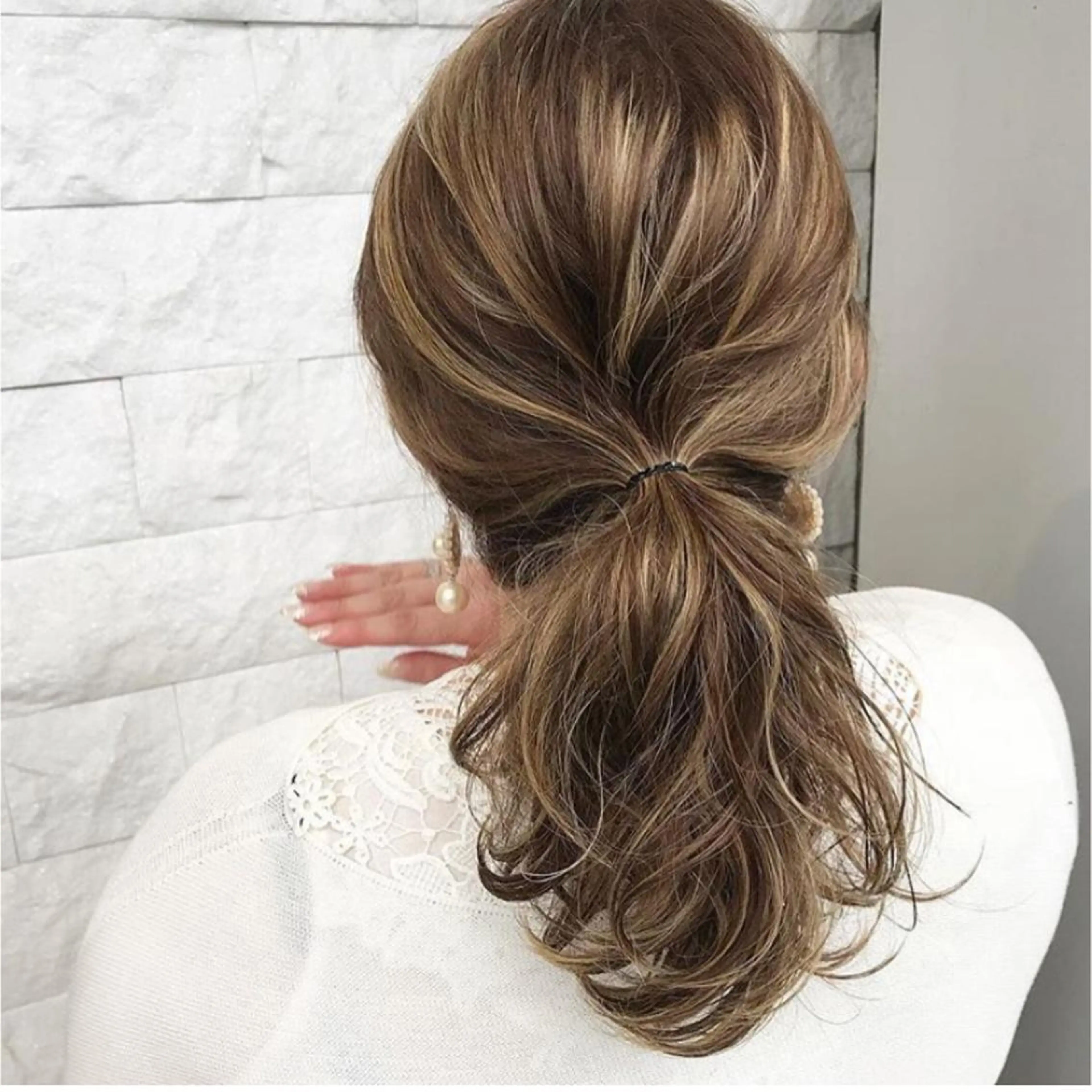 カラー ハイライトカラー 艶カラー ⭐️田中真緒のヘアスタイル