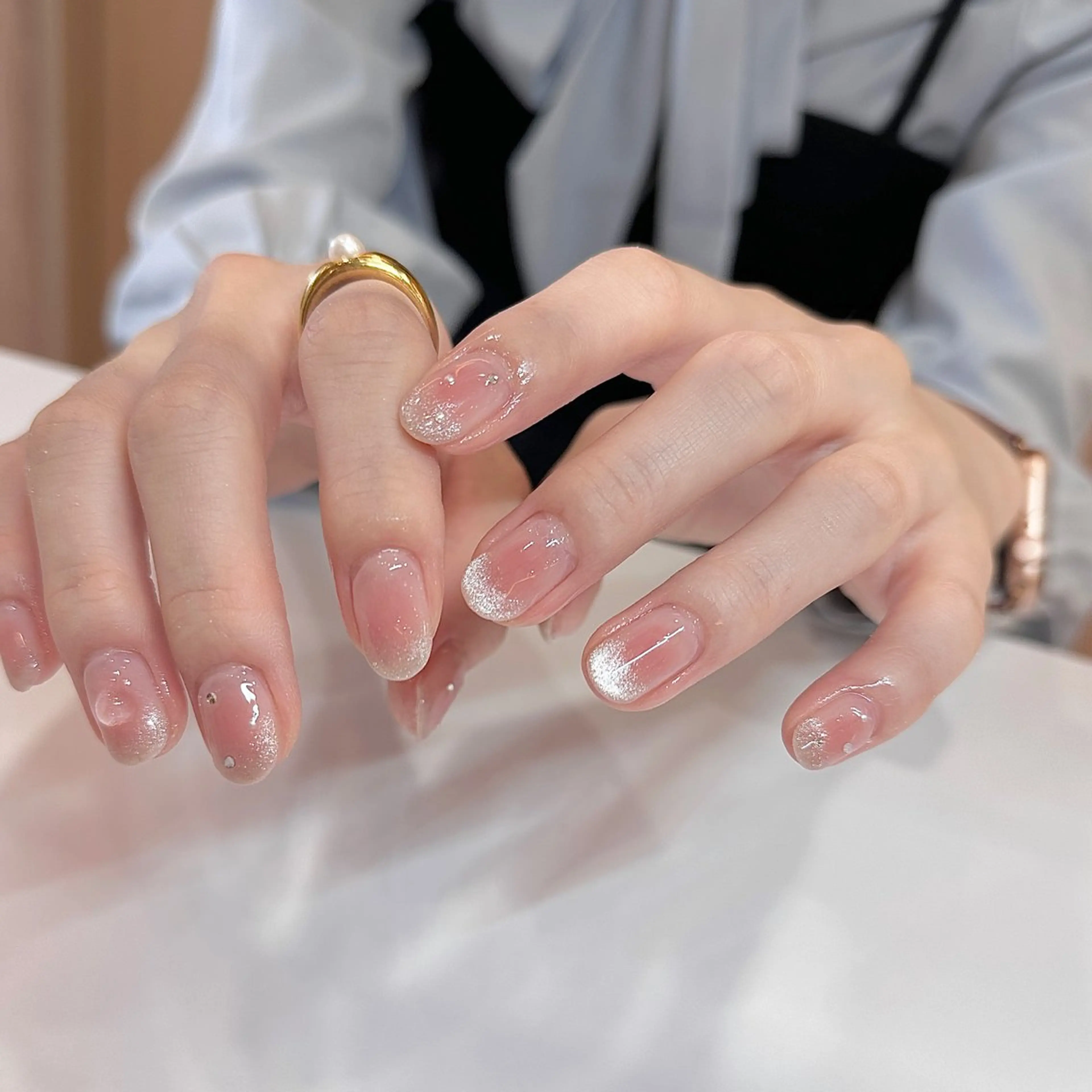ネイル ハンドネイル 𝕄𝕚𝕪𝕦🤍 自由が丘⌇パラジェルのネイルデザイン