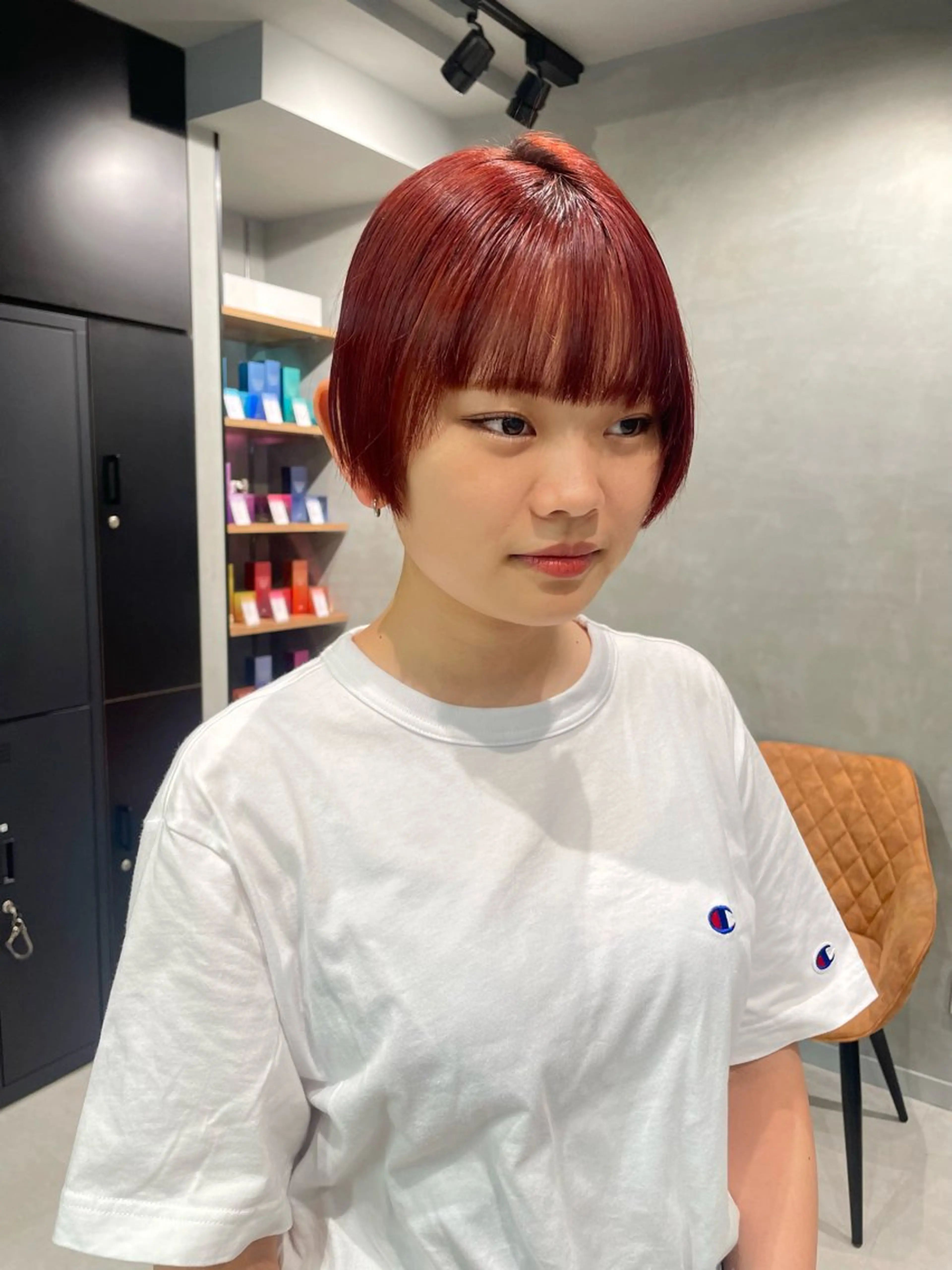 ショート カラー カット ヘアカラー トリートメント ヘッドスパ ヘアセット 暖色レイヤー 🥀REIRIのヘアスタイル