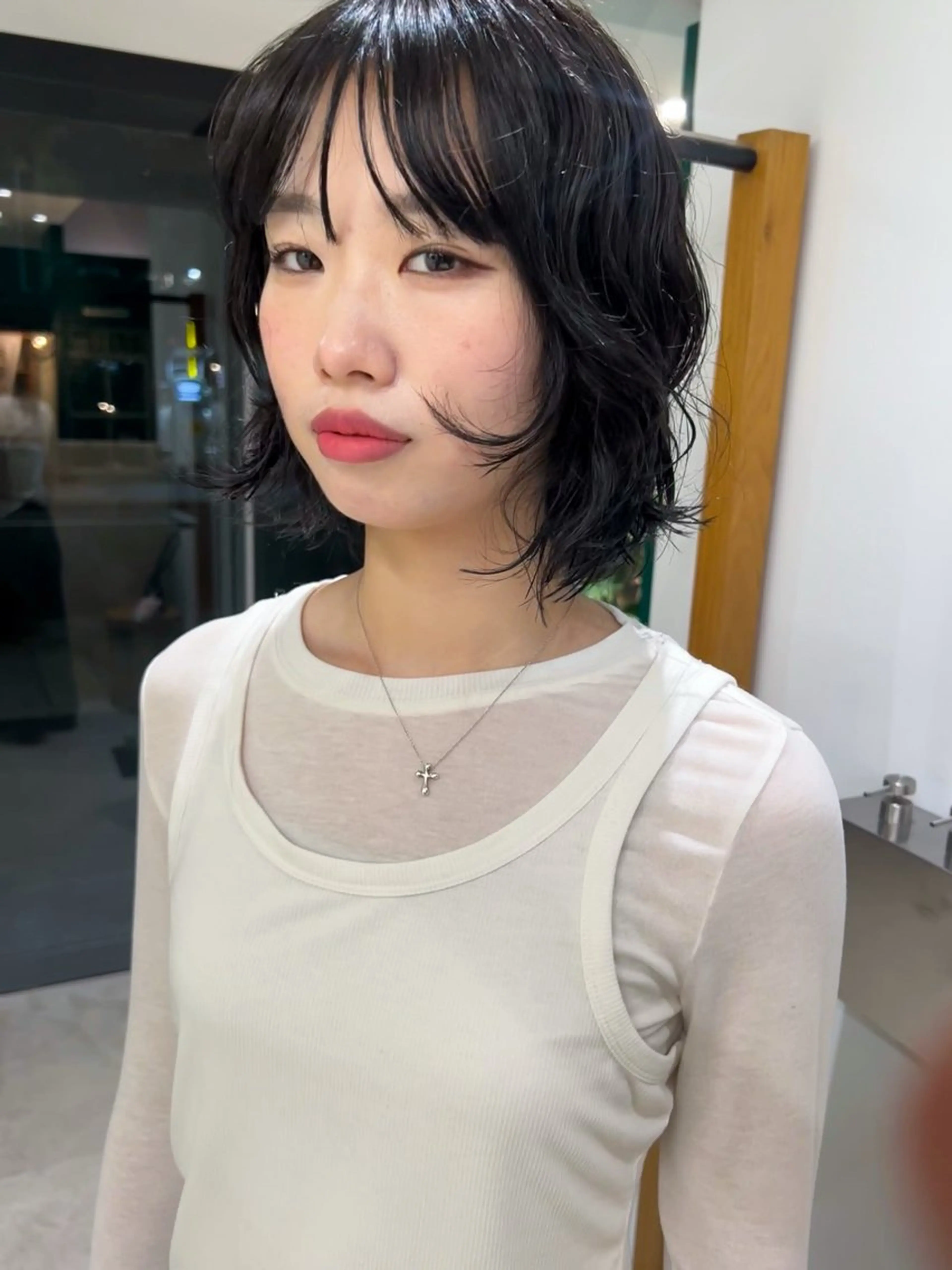 パーマ ニュアンスパーマ カット パーマ M Hair Salon所属・淀屋橋ウルフレイヤー ハッシュ/ASARIのヘアスタイル