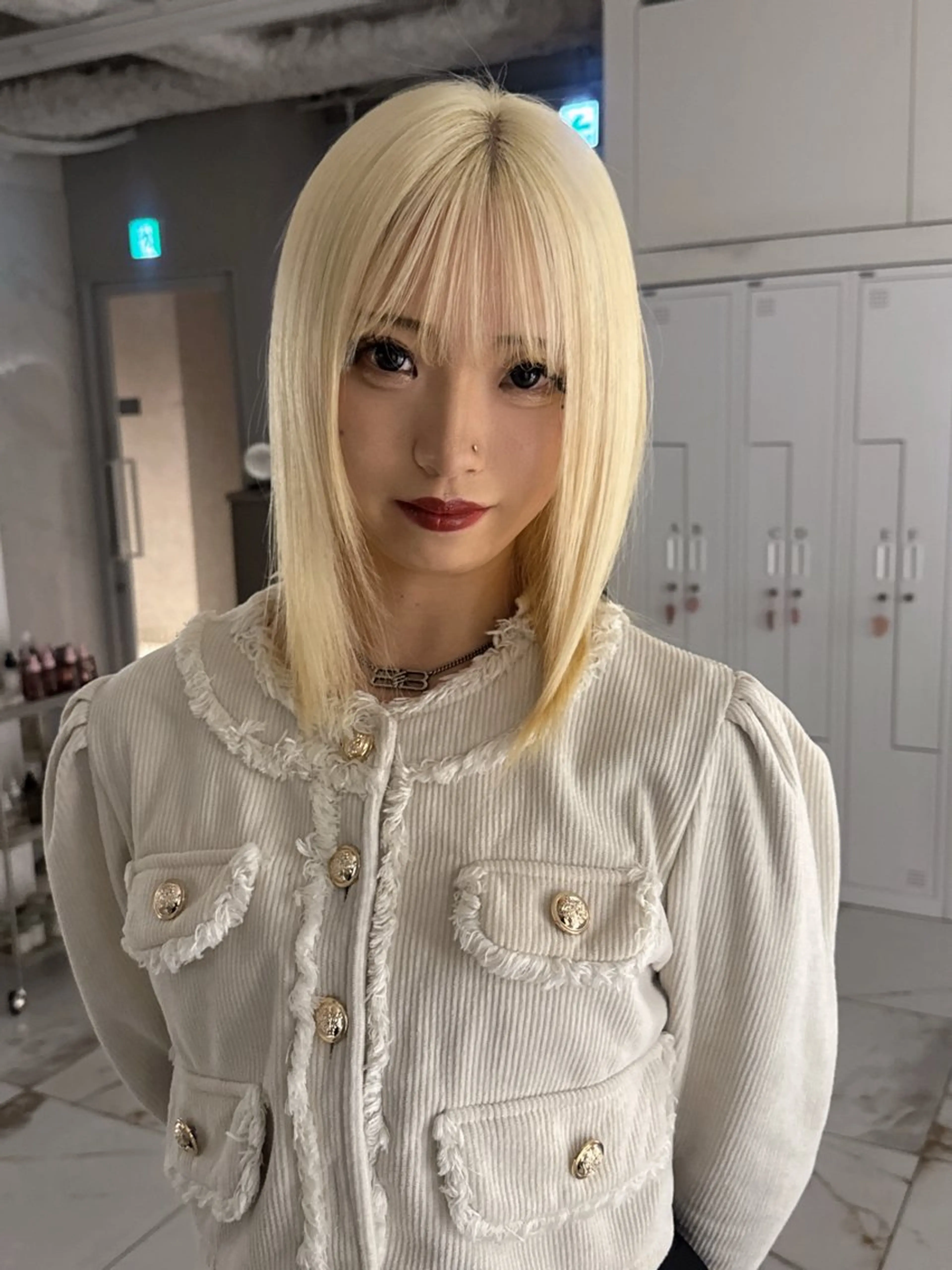 ミディアム カラー ヘアカラー ヘアセット 栄美容師/kiti /ボブ/ケントのヘアスタイル