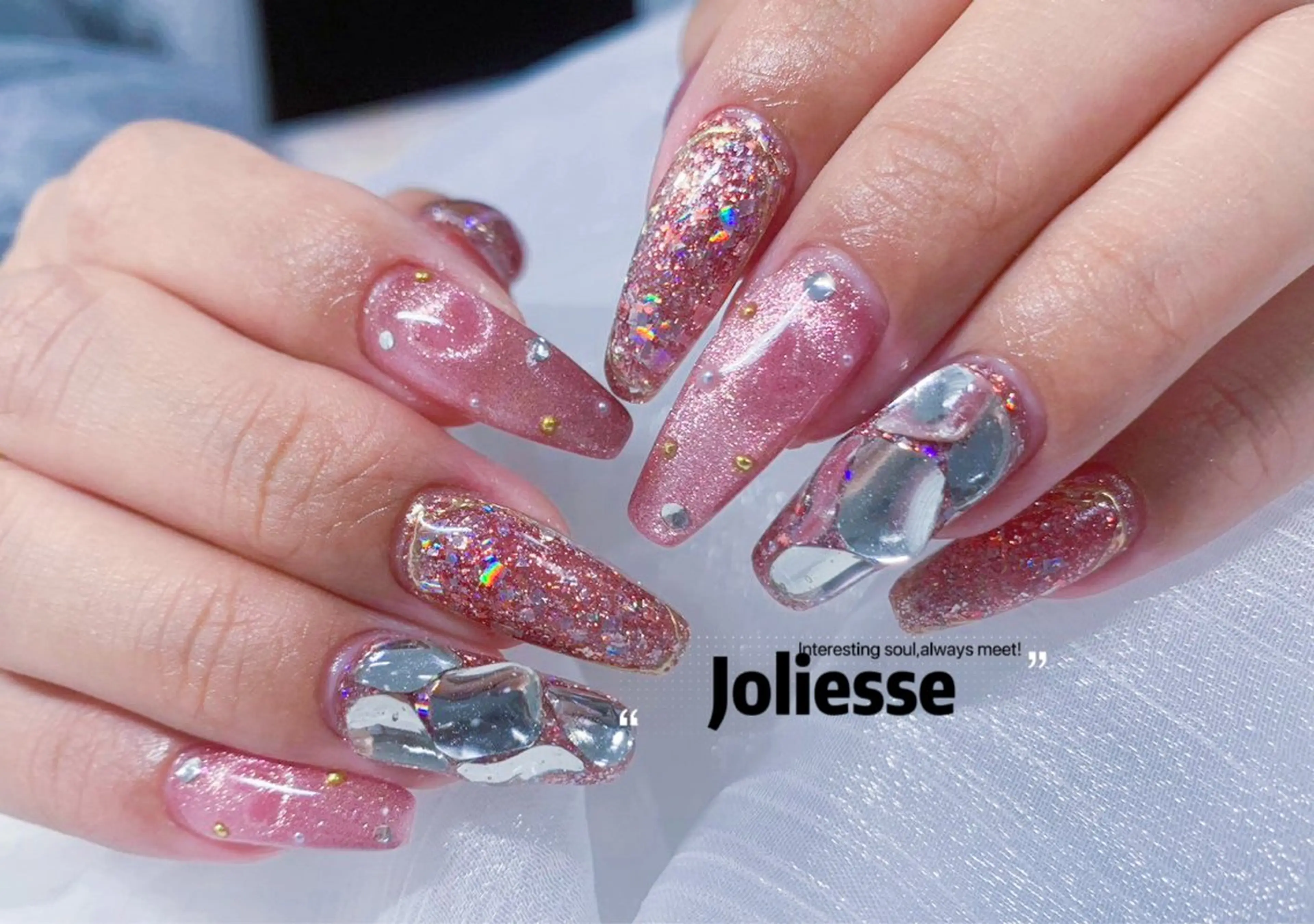 ネイル ハート マグネットネイル Joliesse nail salonのネイルデザイン