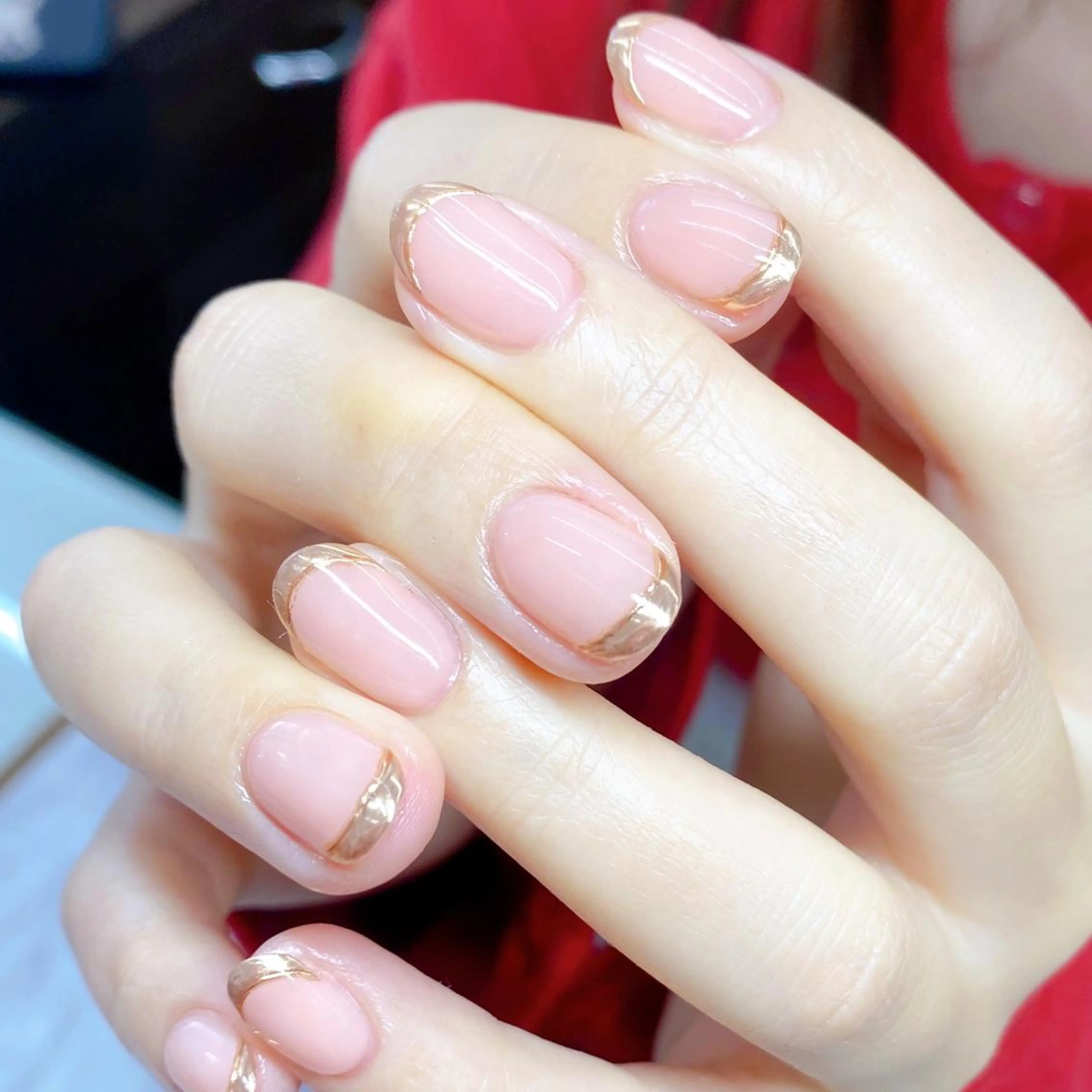 ネイル フレンチネイル ミラーネイル ハンドネイル ハンドケア 💐ka yo💐（東白楽）のネイルデザイン