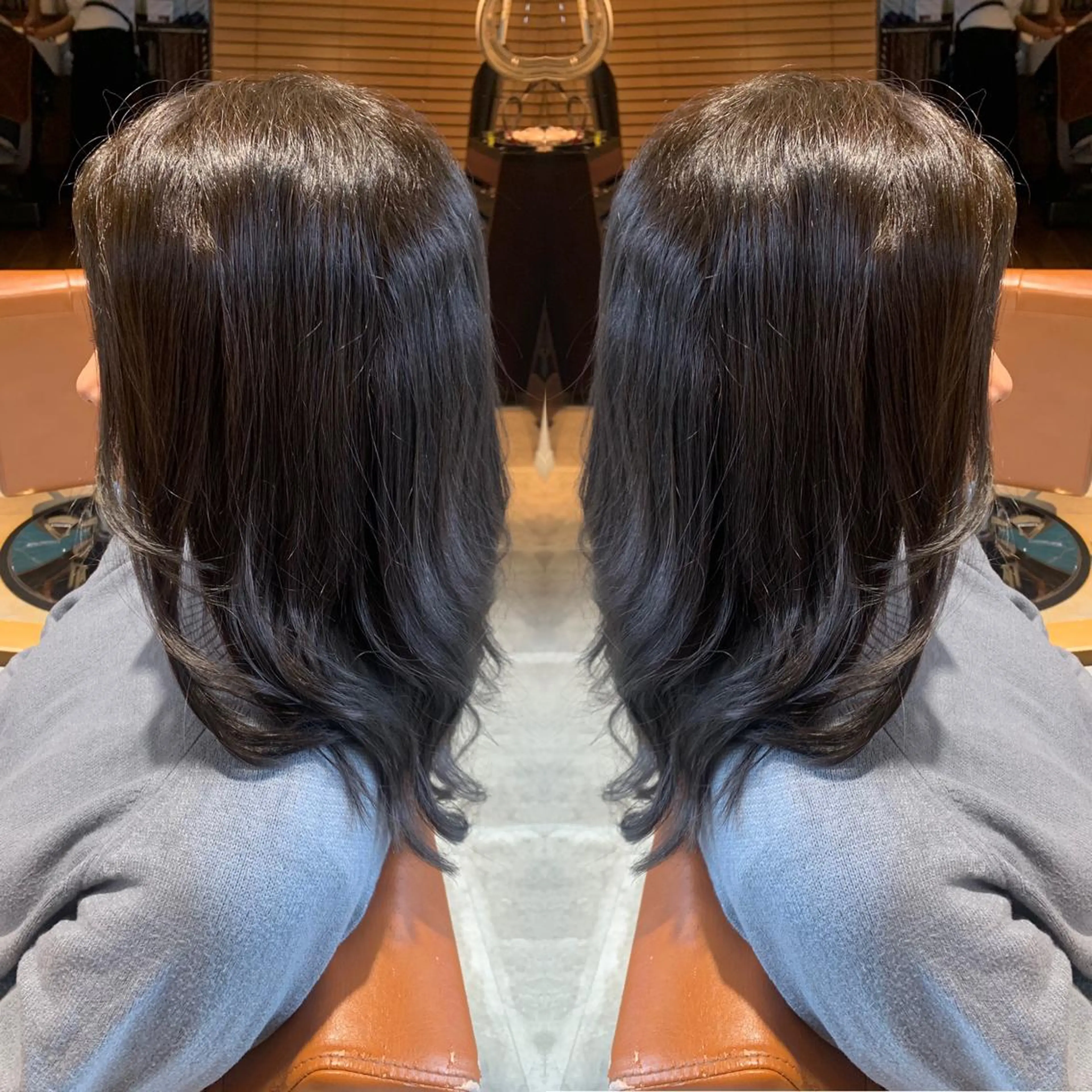 ロング カラー グレージュ オリーブグレージュ オリーブグレー 韓国🇰🇷 ✂︎hair 内田愛のヘアスタイル