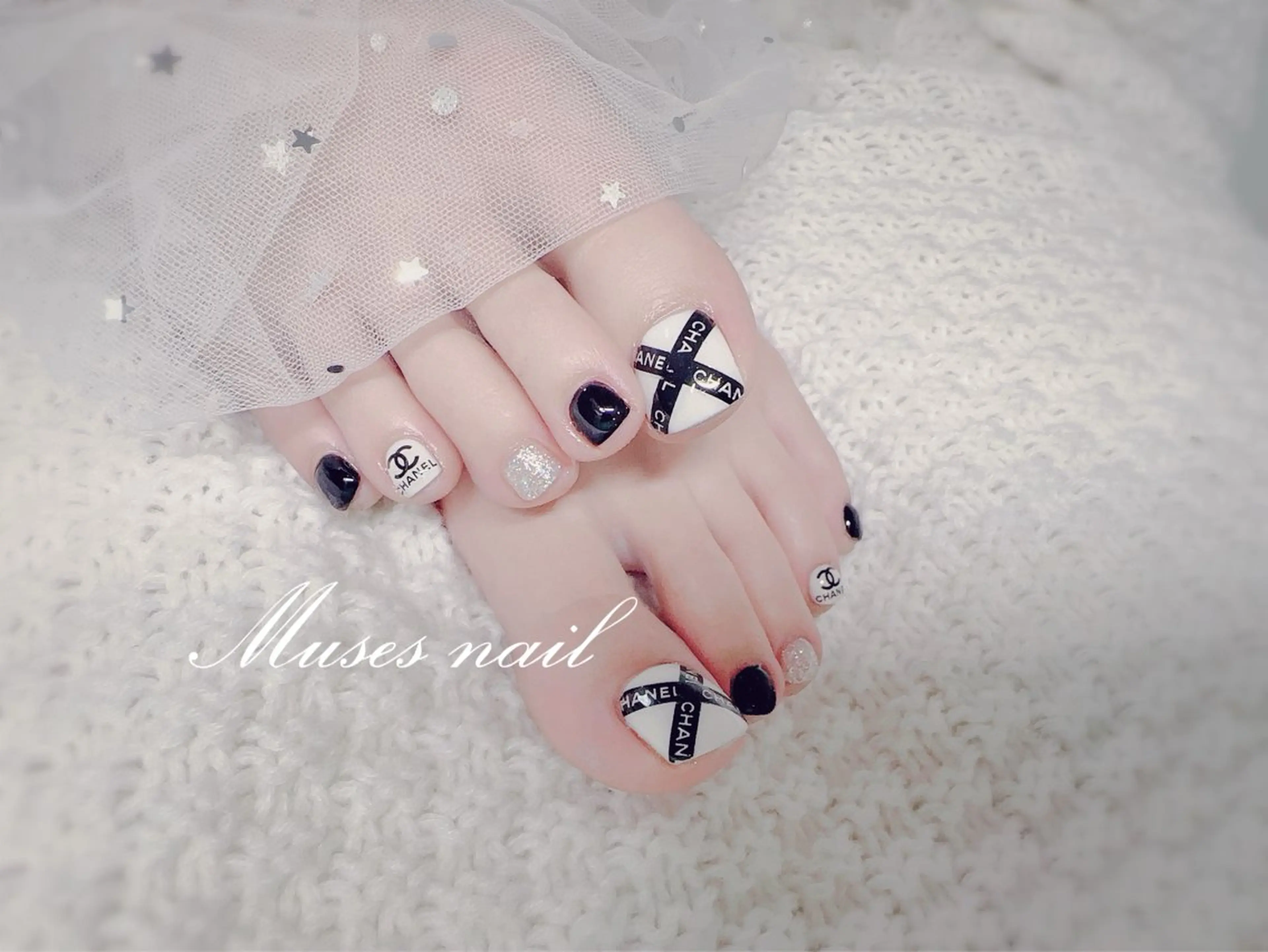 ネイル オーロラネイル チークネイル 長さ出し フットネイル フレンチネイル MUSES  NAIL  SALON所属・MUSES ネイルのネイルデザイン