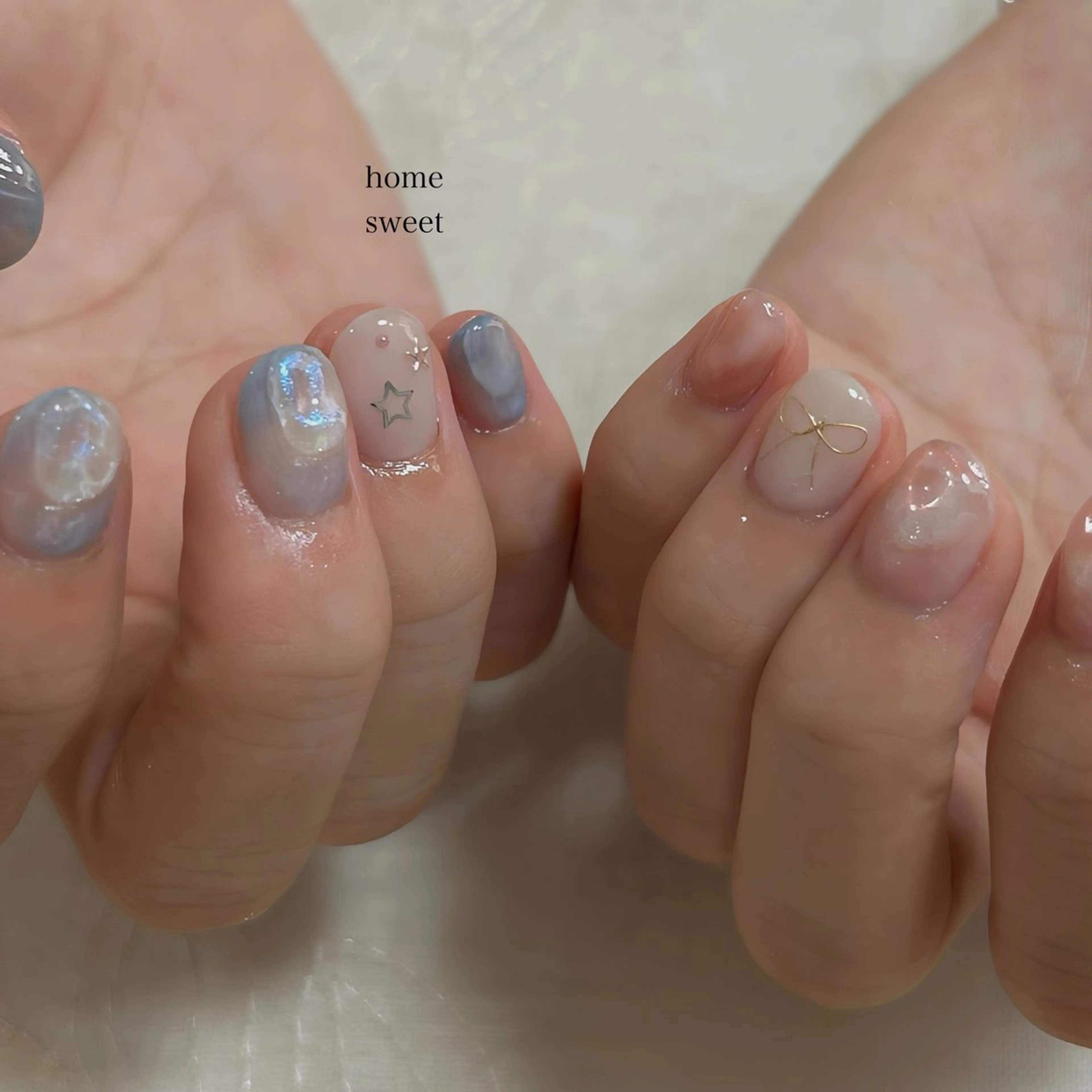 ショート ハンドネイル ショートネイル. Home sweetのネイルデザイン