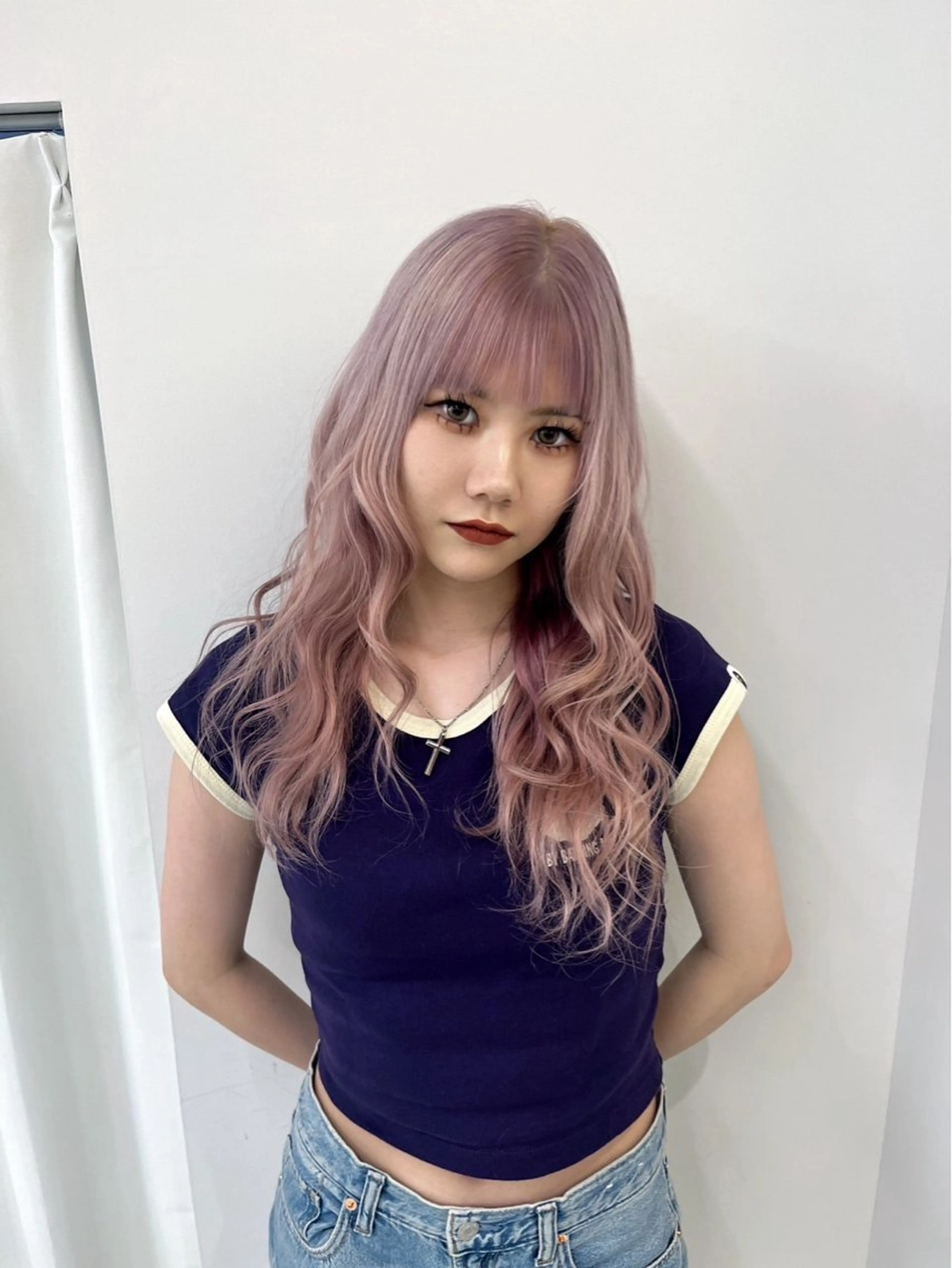 ロング カラー ヘアアレンジ juve.所属・マエダ ヒナのヘアスタイル