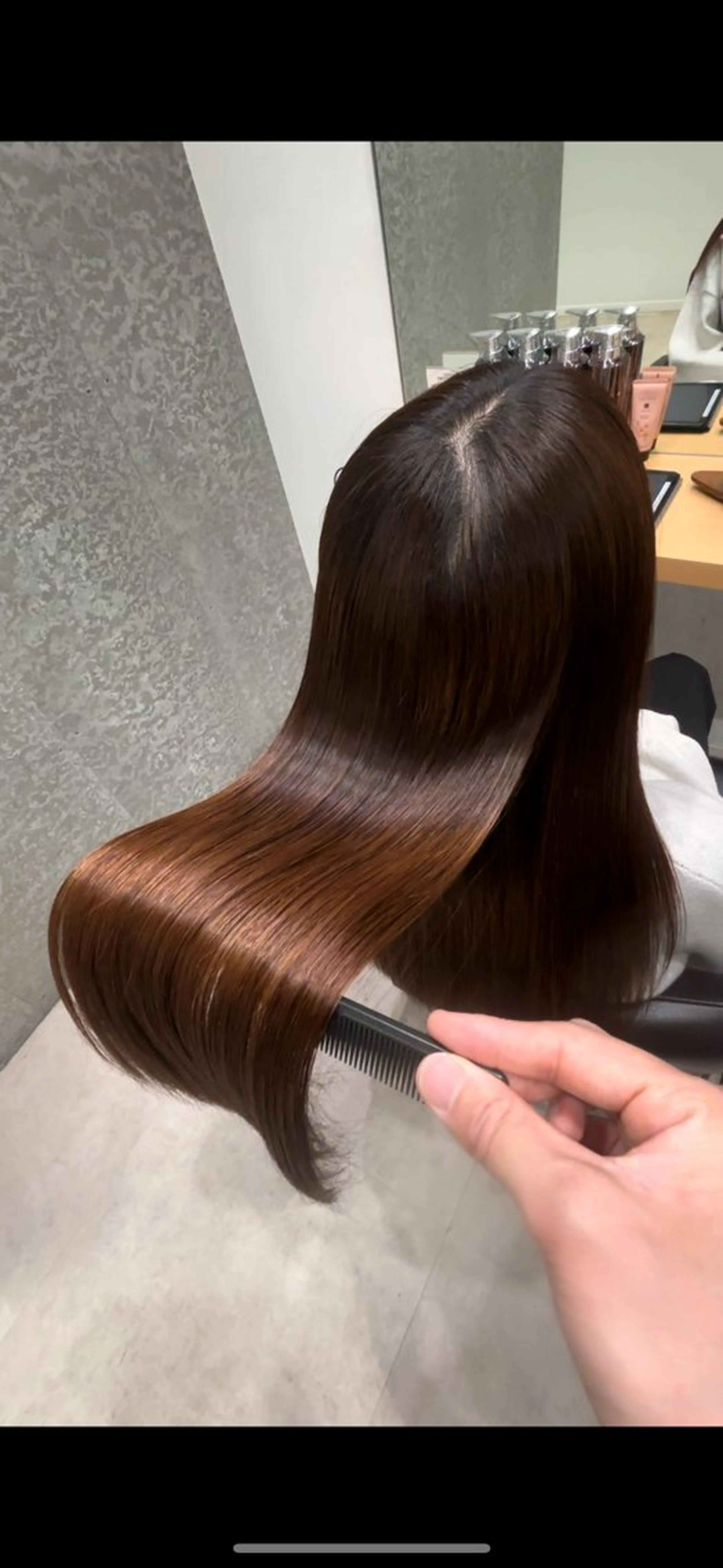 セミロング カラー アクアカラー 髪質改善 トリートメント カット ヘアカラー トリートメント GOTODAY  SHAiRE SALON　新宿Aura店所属・髪質改善ヘアケア 艶髪特化/上田のヘアスタイル