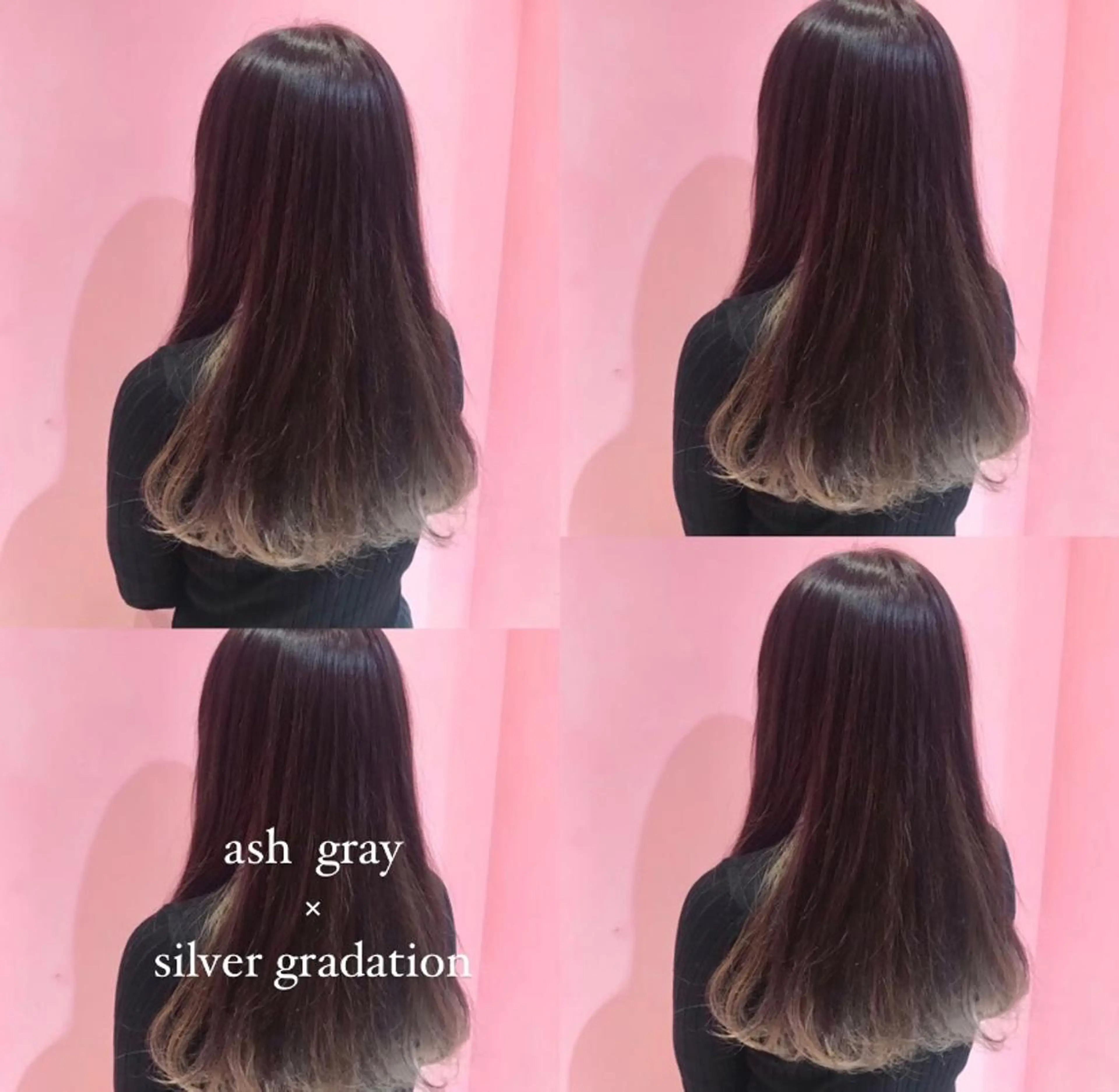 ロング カラー アッシュ アッシュグレー ブリーチ 透明感カラー デザインカラー RIYA❤︎ Aujuaソムリエのヘアスタイル