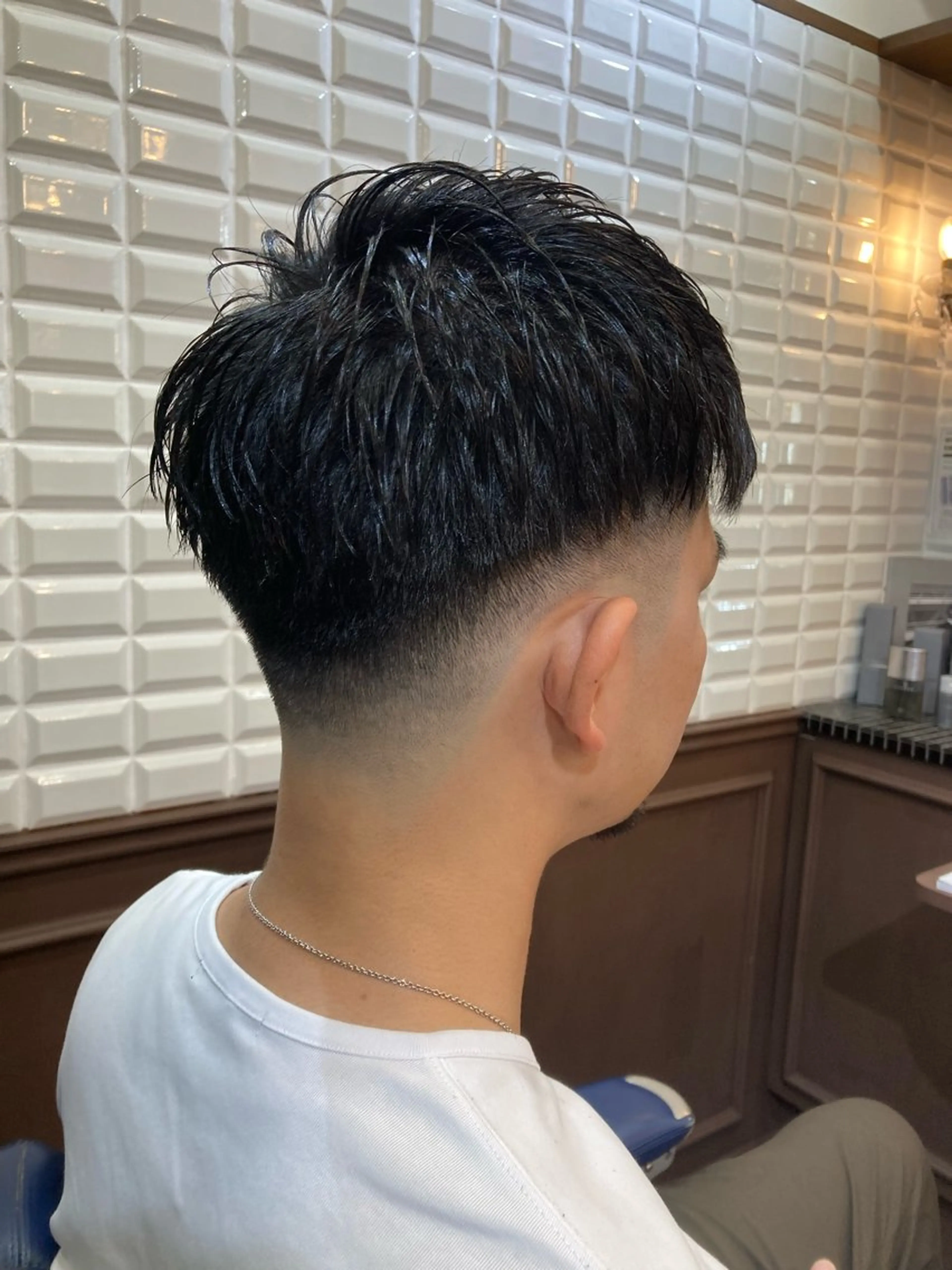 ショート メンズ フェードカット カット トリートメント ルピナス中田店長 山口大地のヘアスタイル