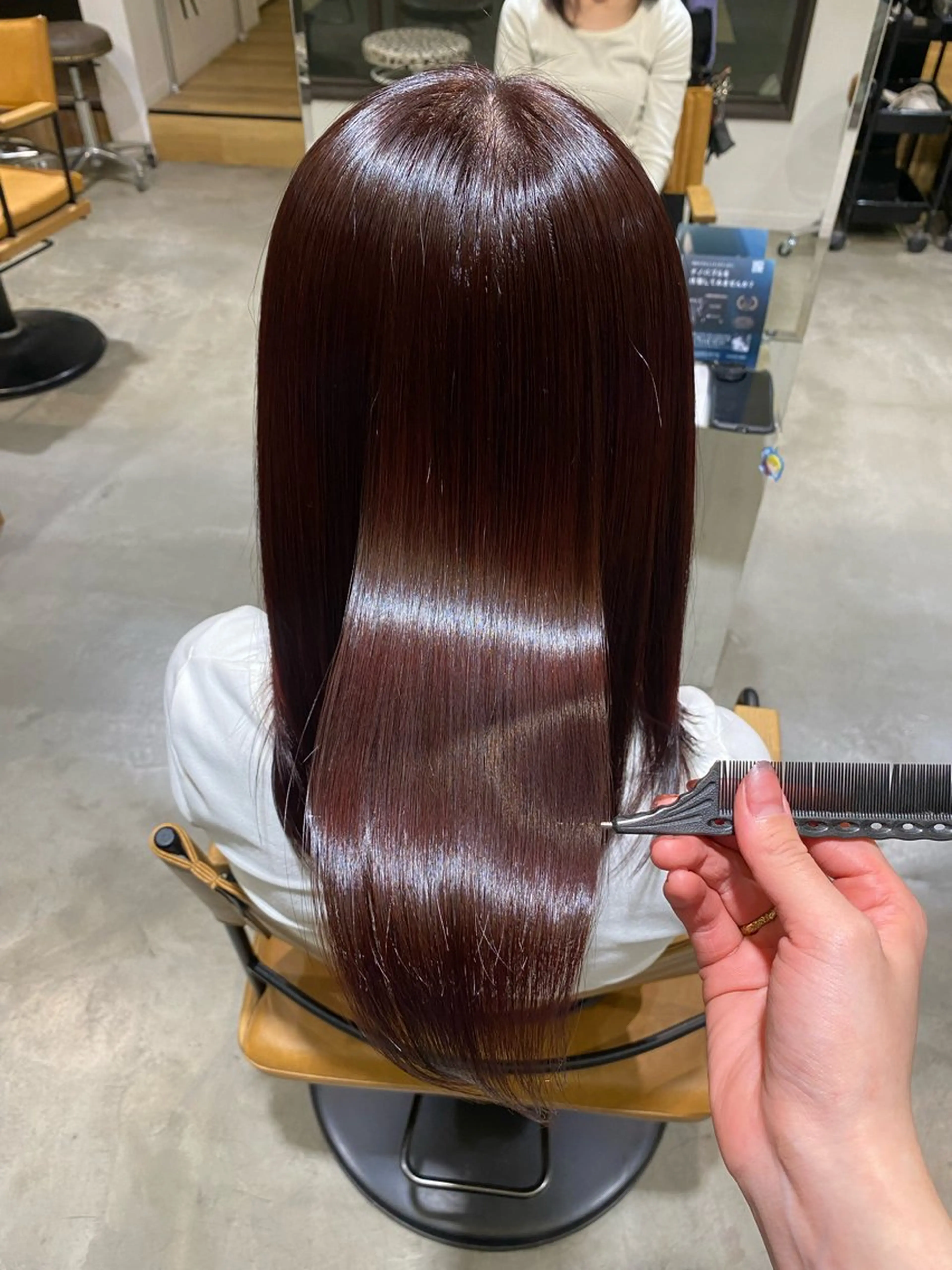 セミロング カラー ヘアカラー トリートメント 透明感カラー 天羅のヘアスタイル