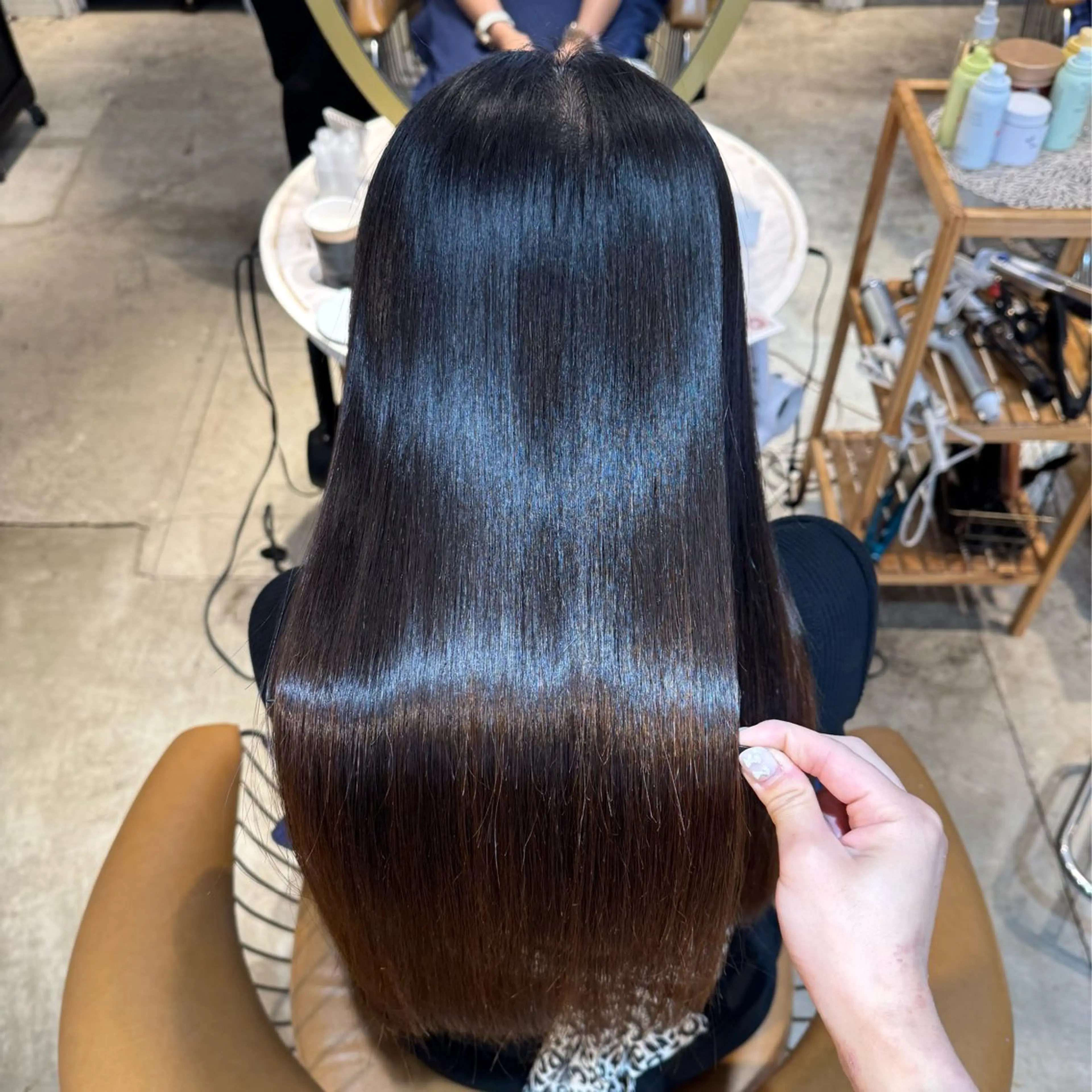 セミロング 髪質改善 縮毛矯正 カット ヘアカラー トリートメント ヘアセット 髪質改善/ボブ /韓国/erikoのヘアスタイル