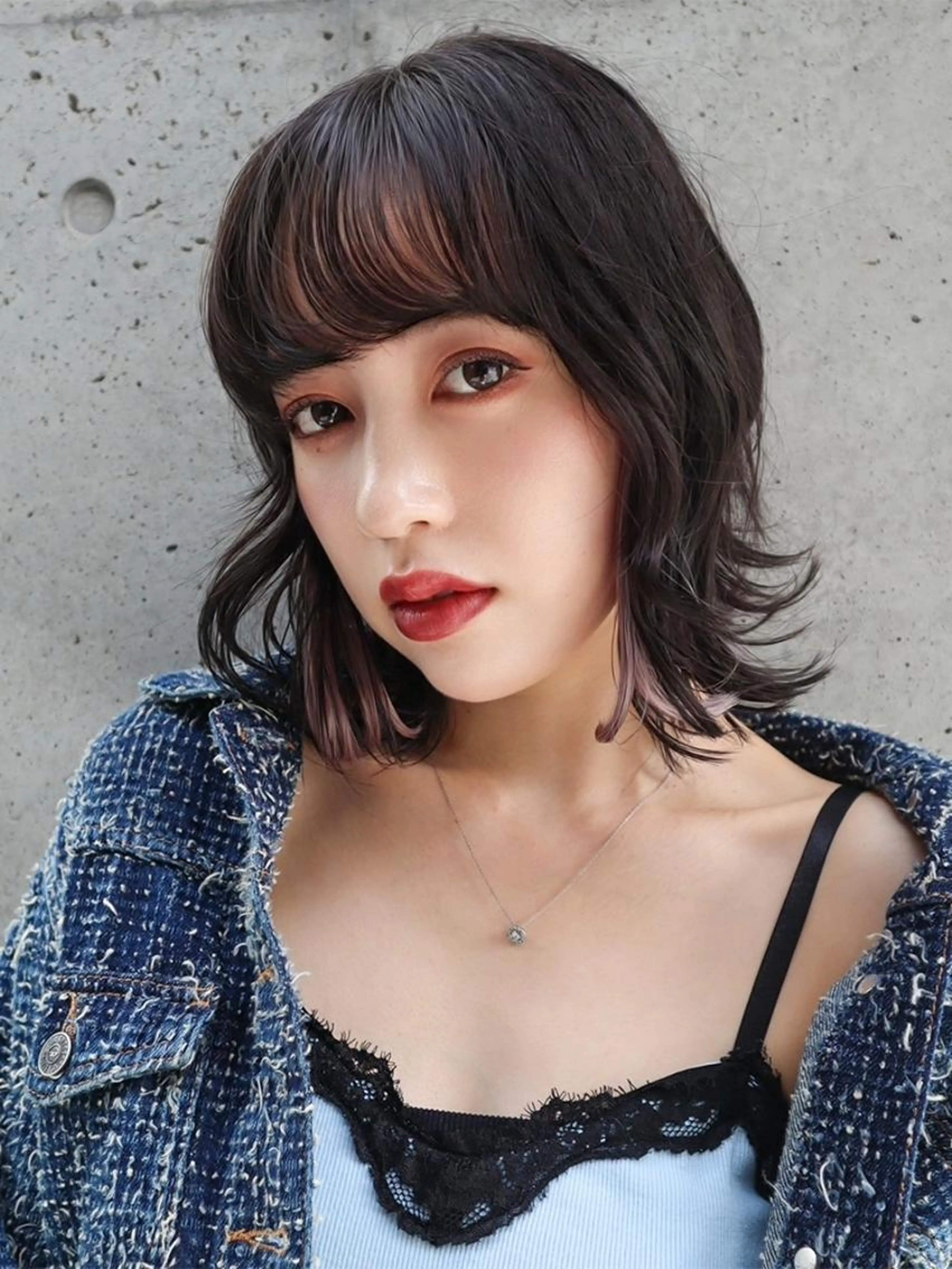 小顔カット＋透明感カラー＋ダブルコートトリートメントの写真