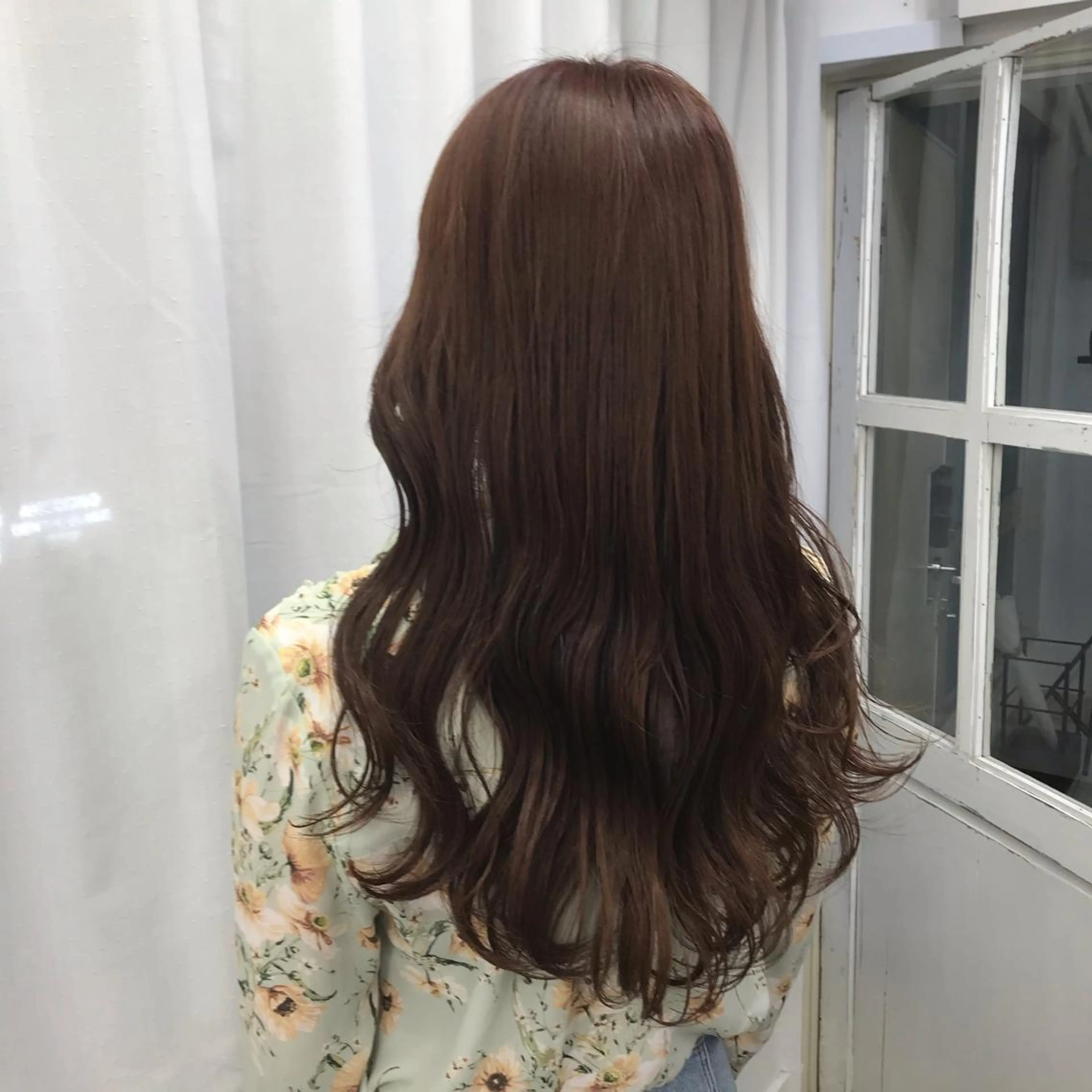 ロング カラー ブラウンカラー ピンクカラー ピンクブラウン ていねい技術No.1 🌈諏訪 健太のヘアスタイル