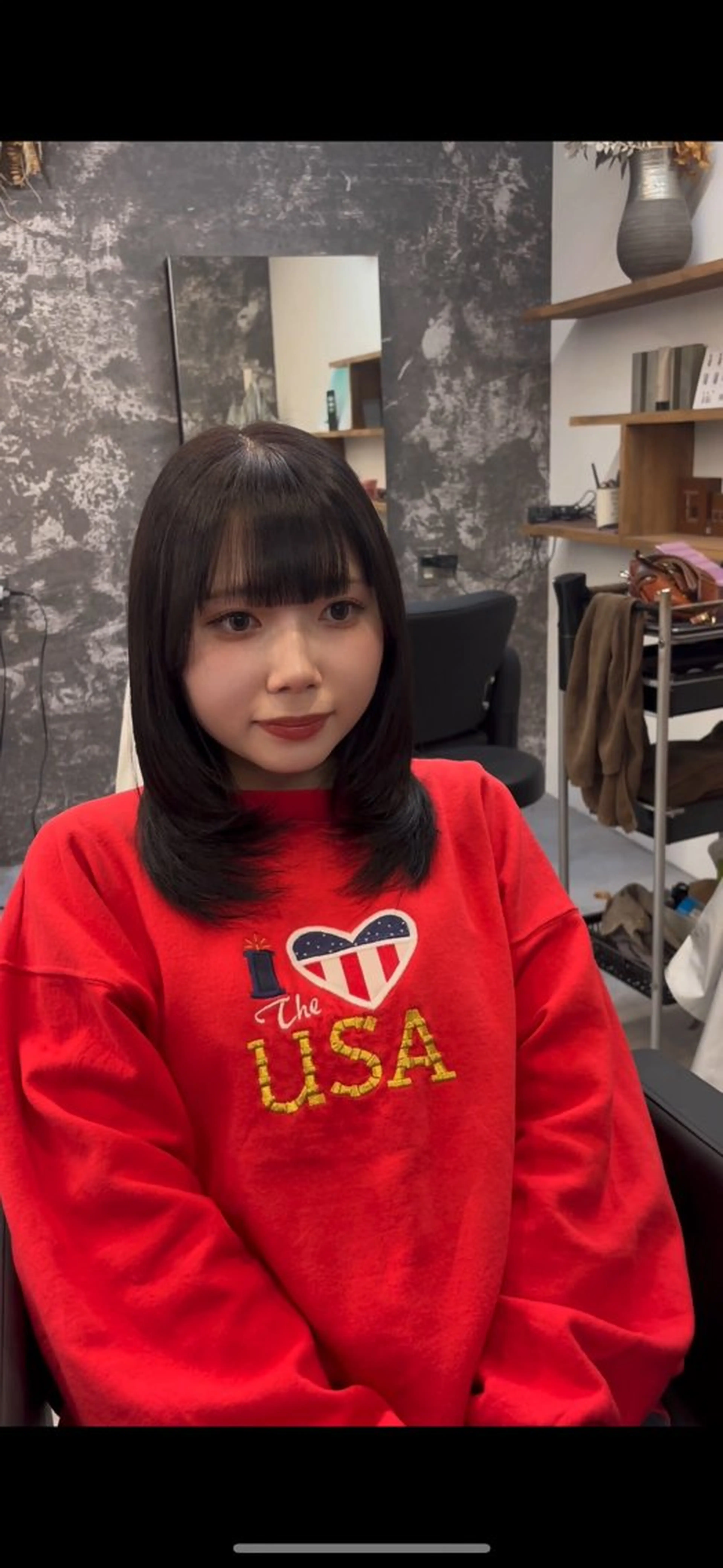 セミロング カット ヘアカラー トリートメント レイヤーカット🫧艶 カラー/LILICAのヘアスタイル