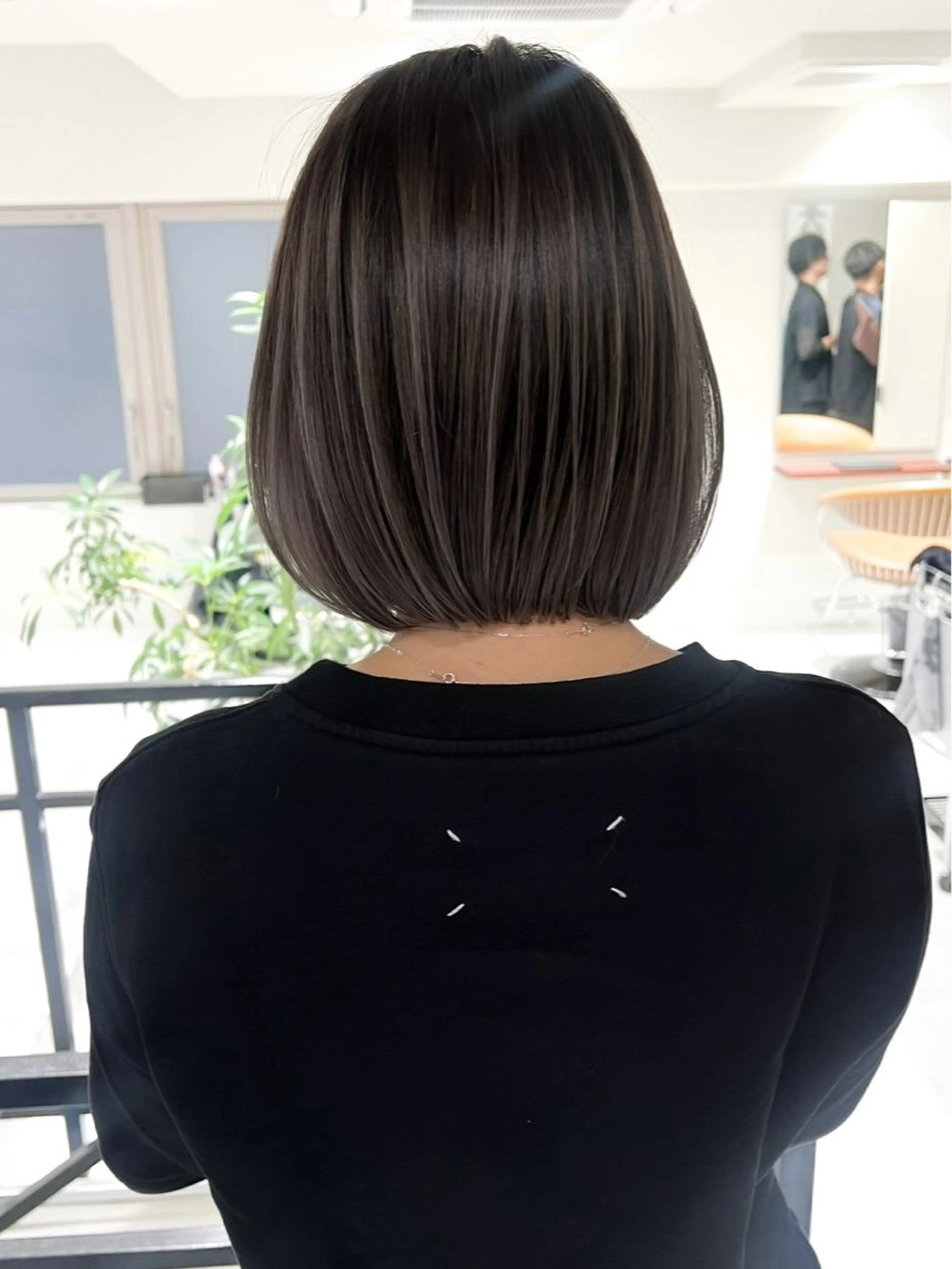 ショート カラー グレージュ ハイライトカラー ボブ ハイライト ✨小顔顔まわり✨ サイトウ　アツキのヘアスタイル