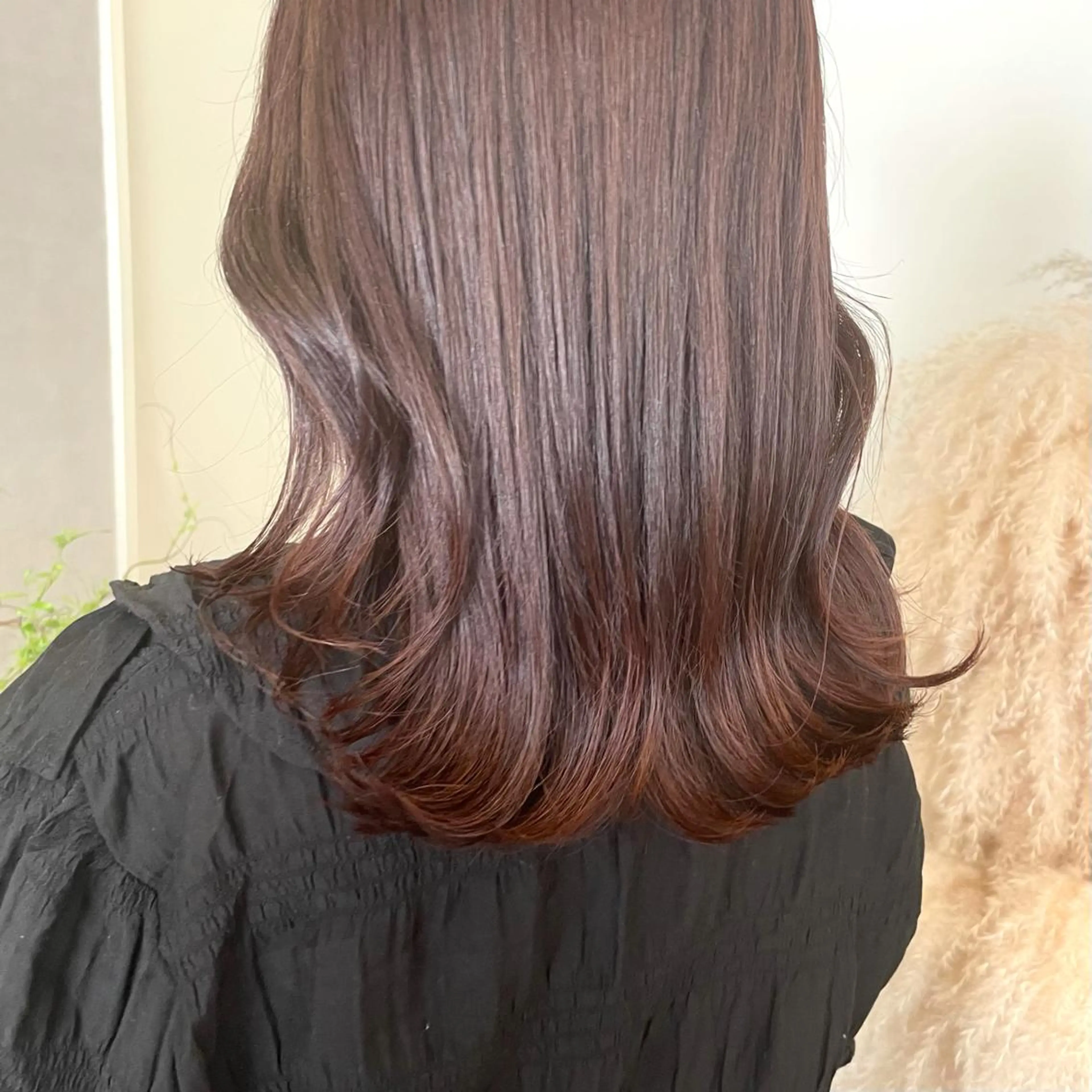 セミロング カラー ブリーチ ブラウンカラー ブリーチなしカラー Anytime所属・はるか 💐 お悩み改善美容師のヘアスタイル