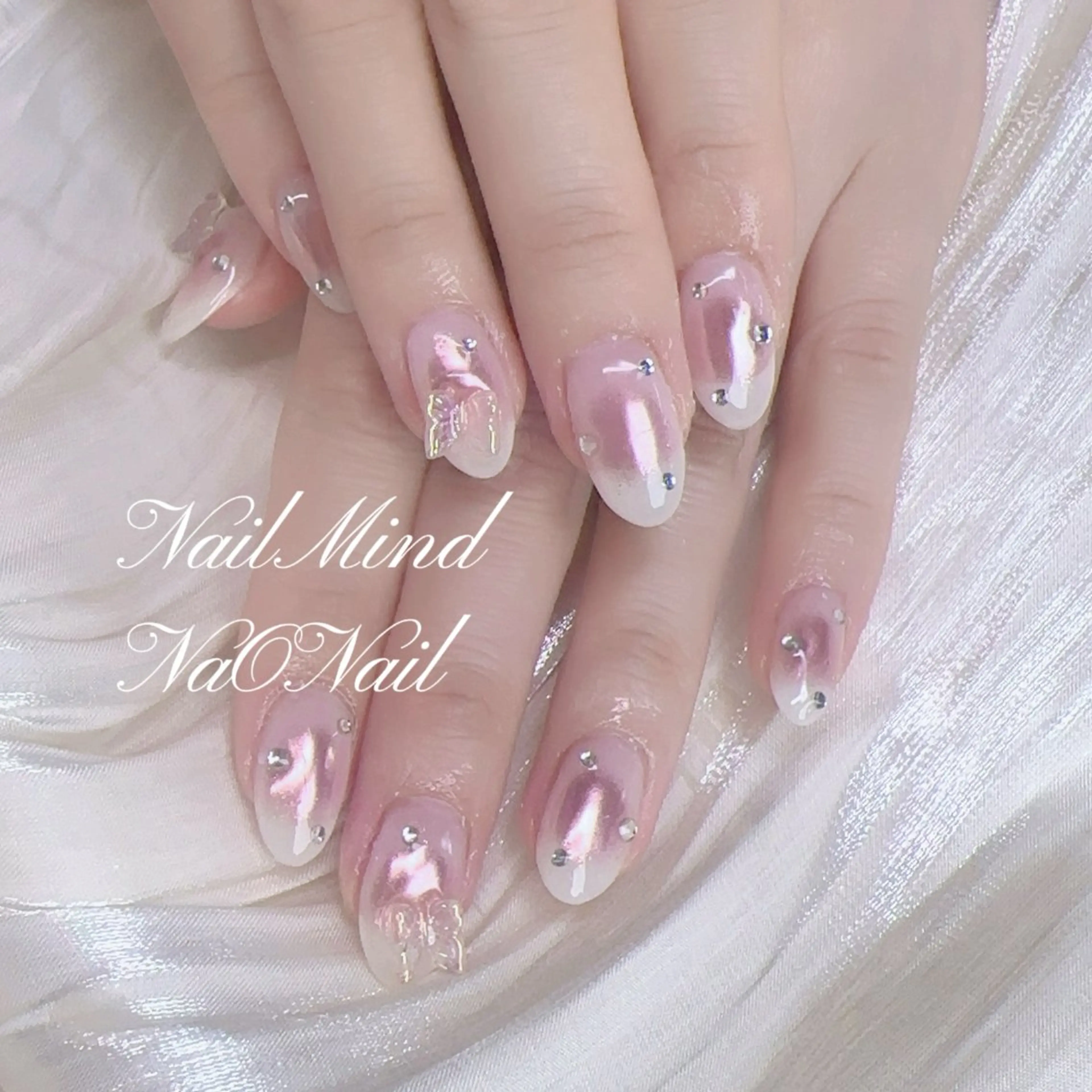 ネイル チークネイル ミラーネイル ハンドネイル NaO Nailのネイルデザイン