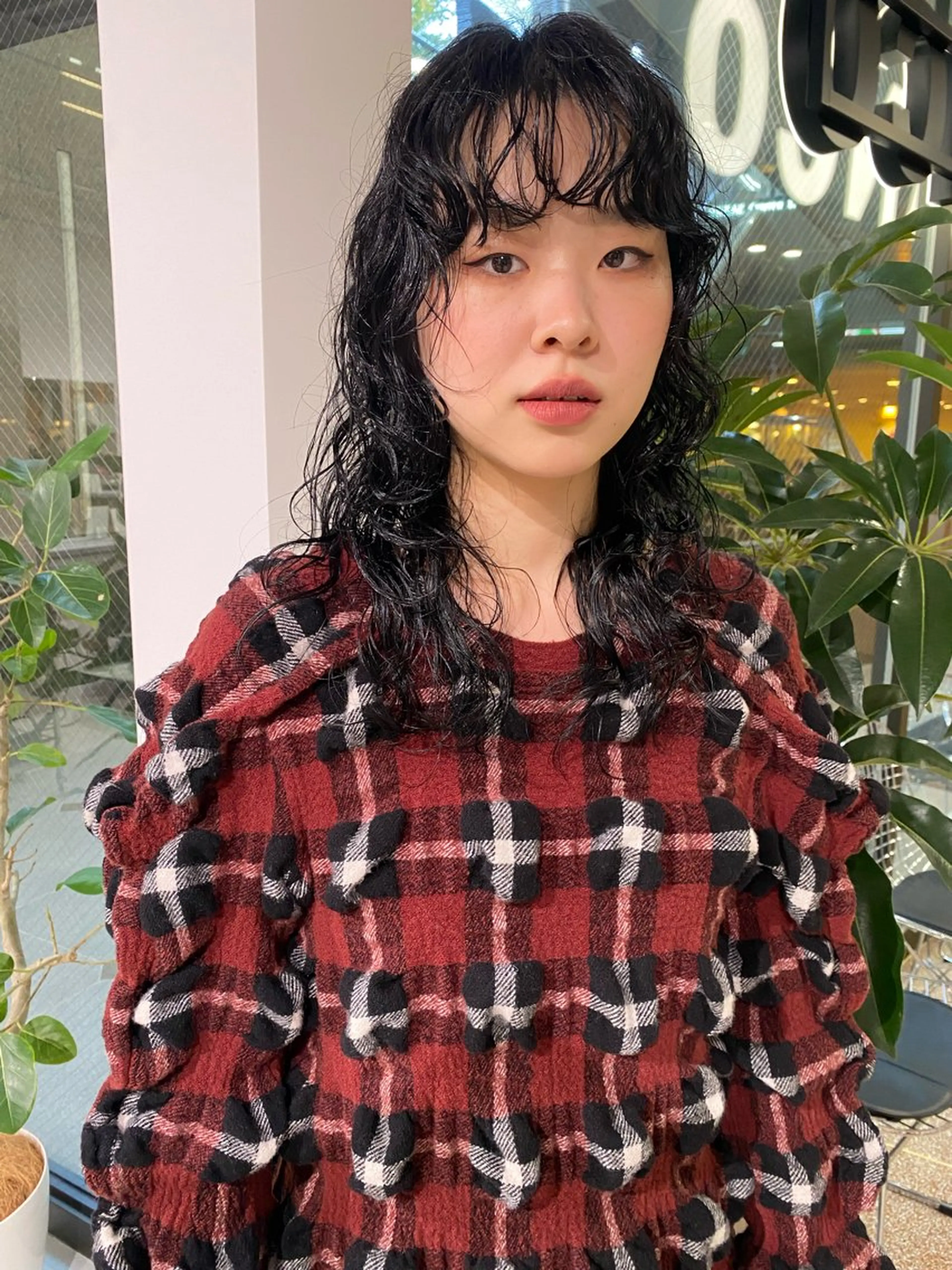 ロング パーマ レイヤーカット／ パーマ/鎌田実奈歩のヘアスタイル