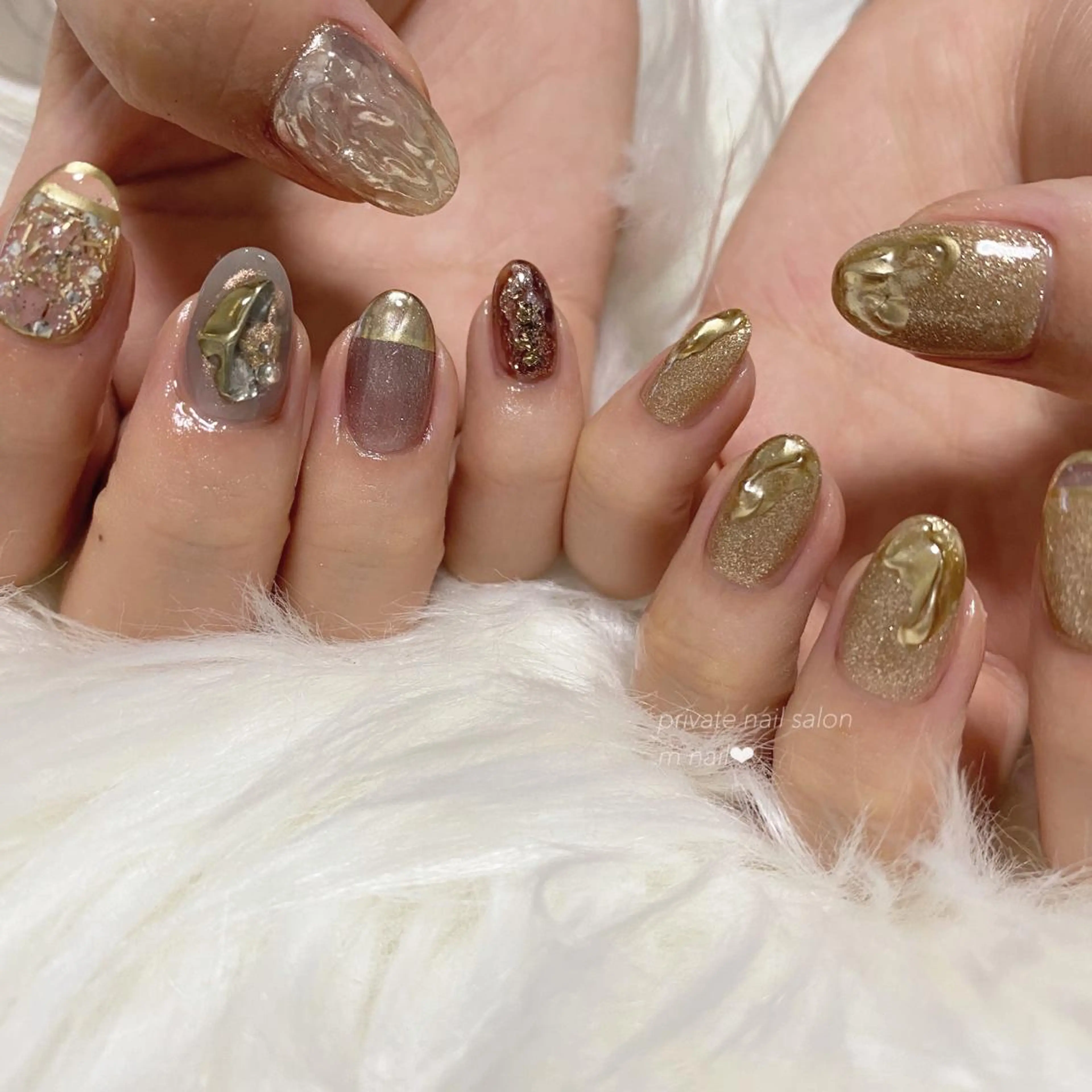 ネイル アートネイル ニュアンスネイル ハンドネイル 小河原 舞のネイルデザイン