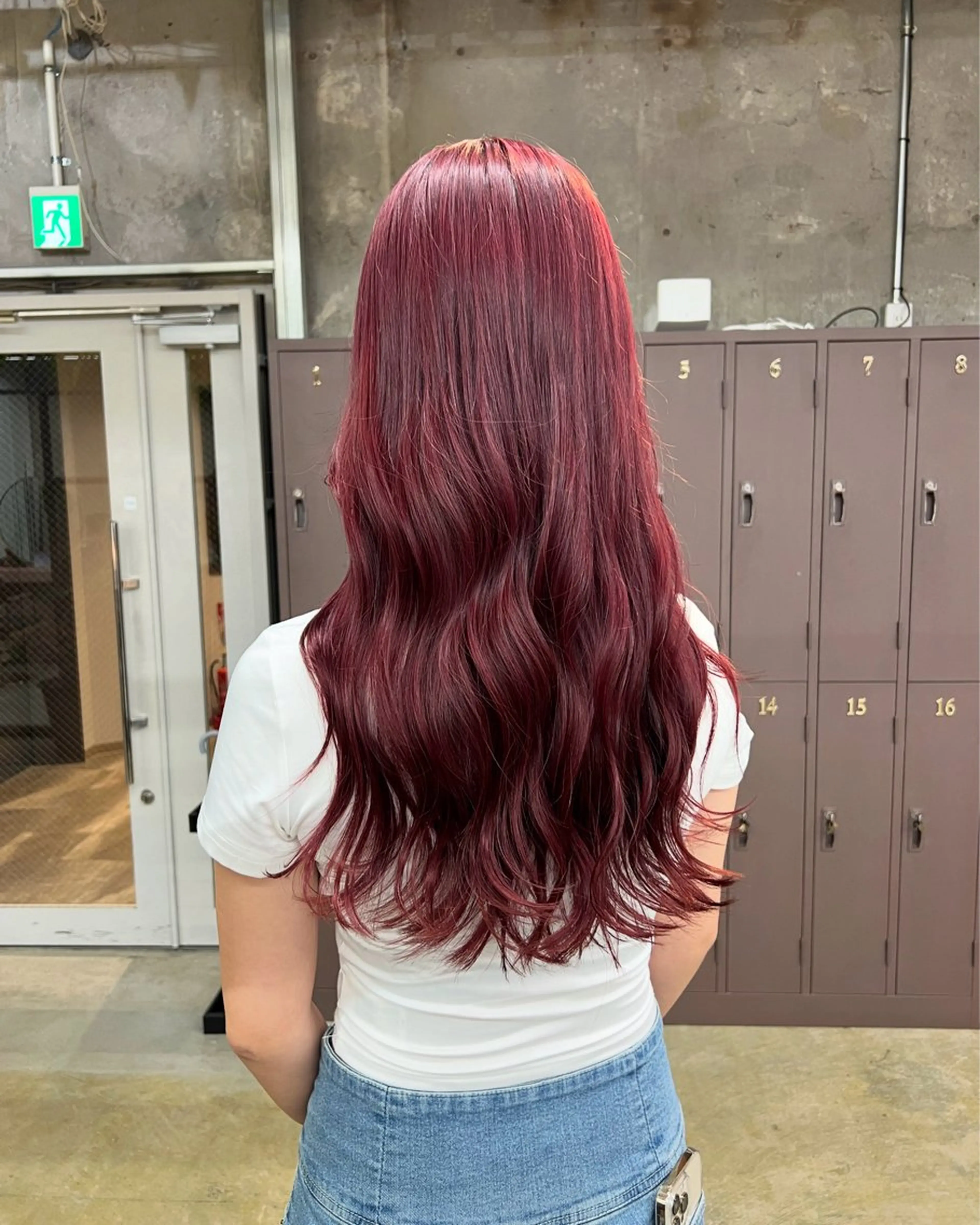 ロング カラー レッドカラー ヘアカラー era所属・azumi/ボブ/暖 色/オリーブ/縮毛のヘアスタイル