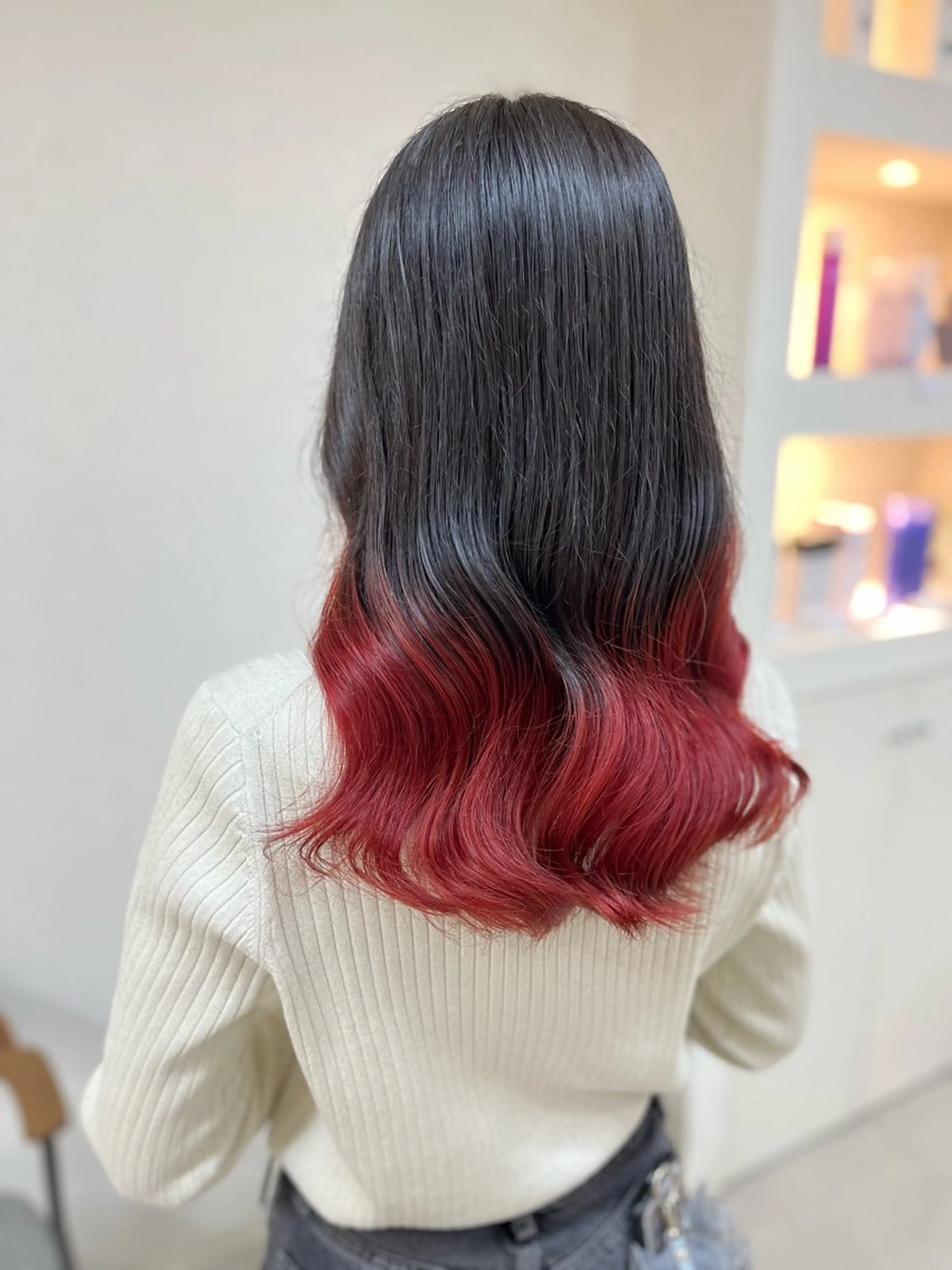 カラー ヘアカラー Lamp 柏 山口 か乃 複雑履歴修正のヘアスタイル