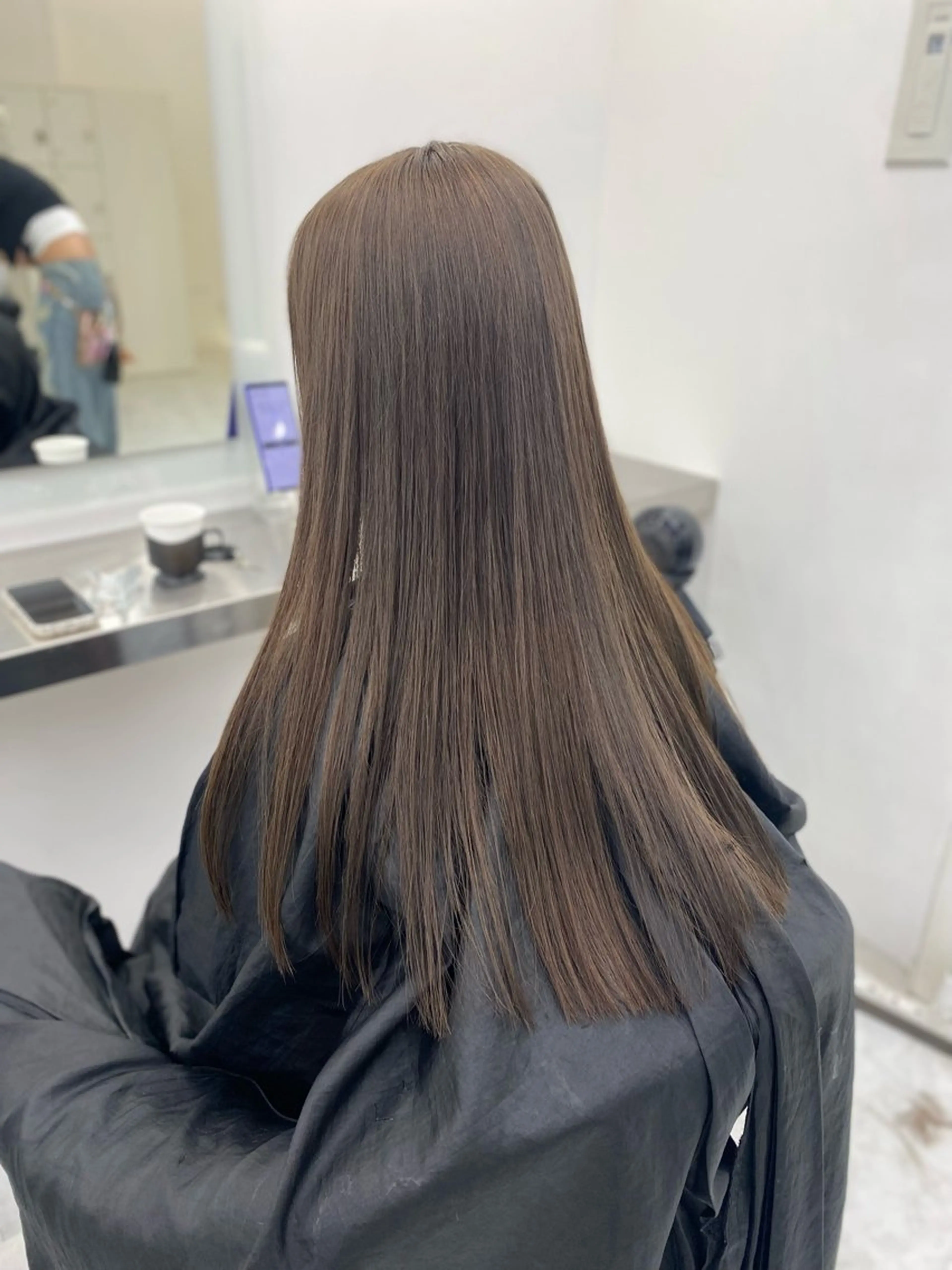 ロング ヘアカラー トリートメント 🤍透明感グレージュ オリーブ🤍RINのヘアスタイル
