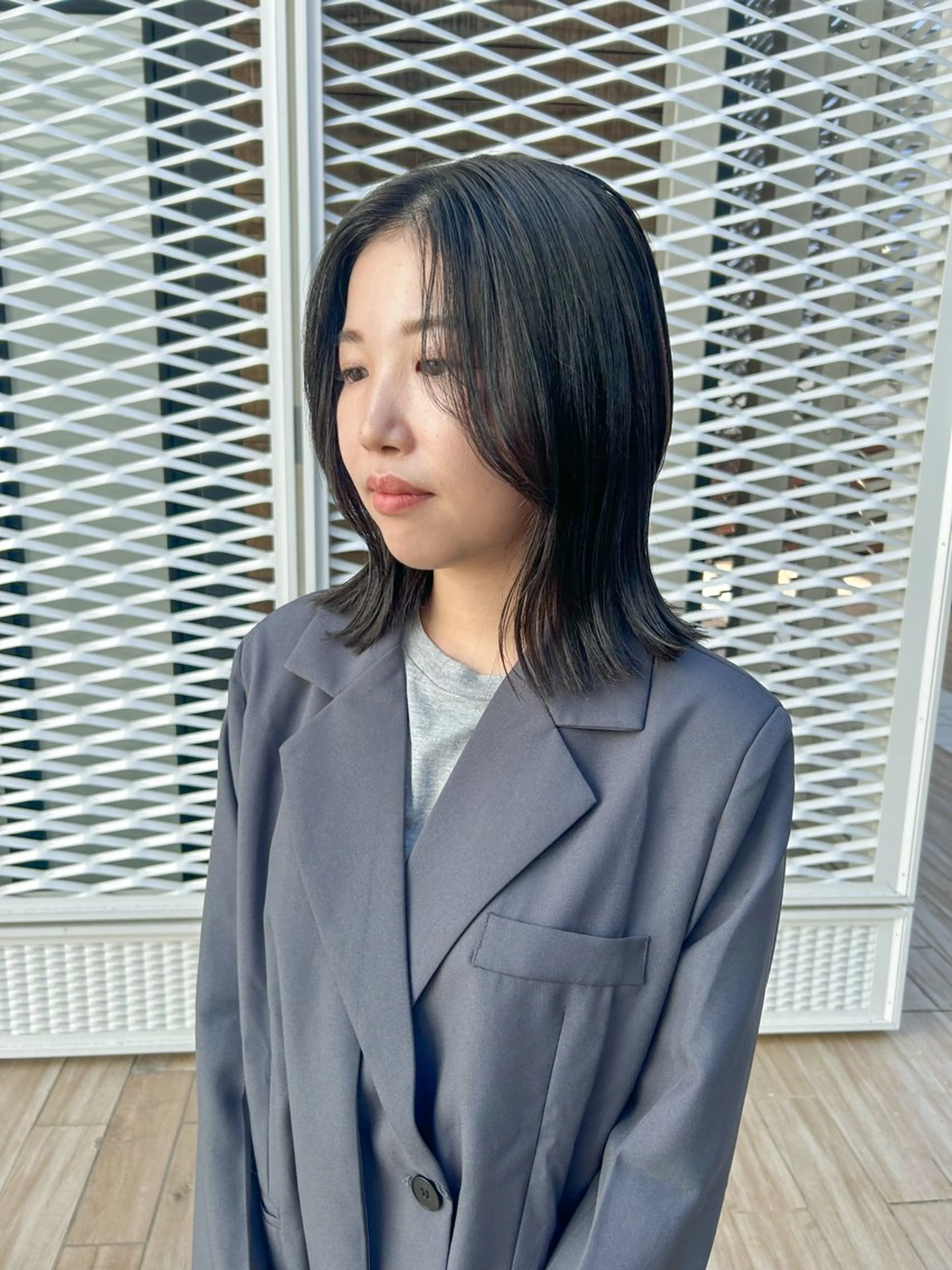 ミディアム カラー ヘアアレンジ カット ヘアカラー トリートメント yuka .のヘアスタイル