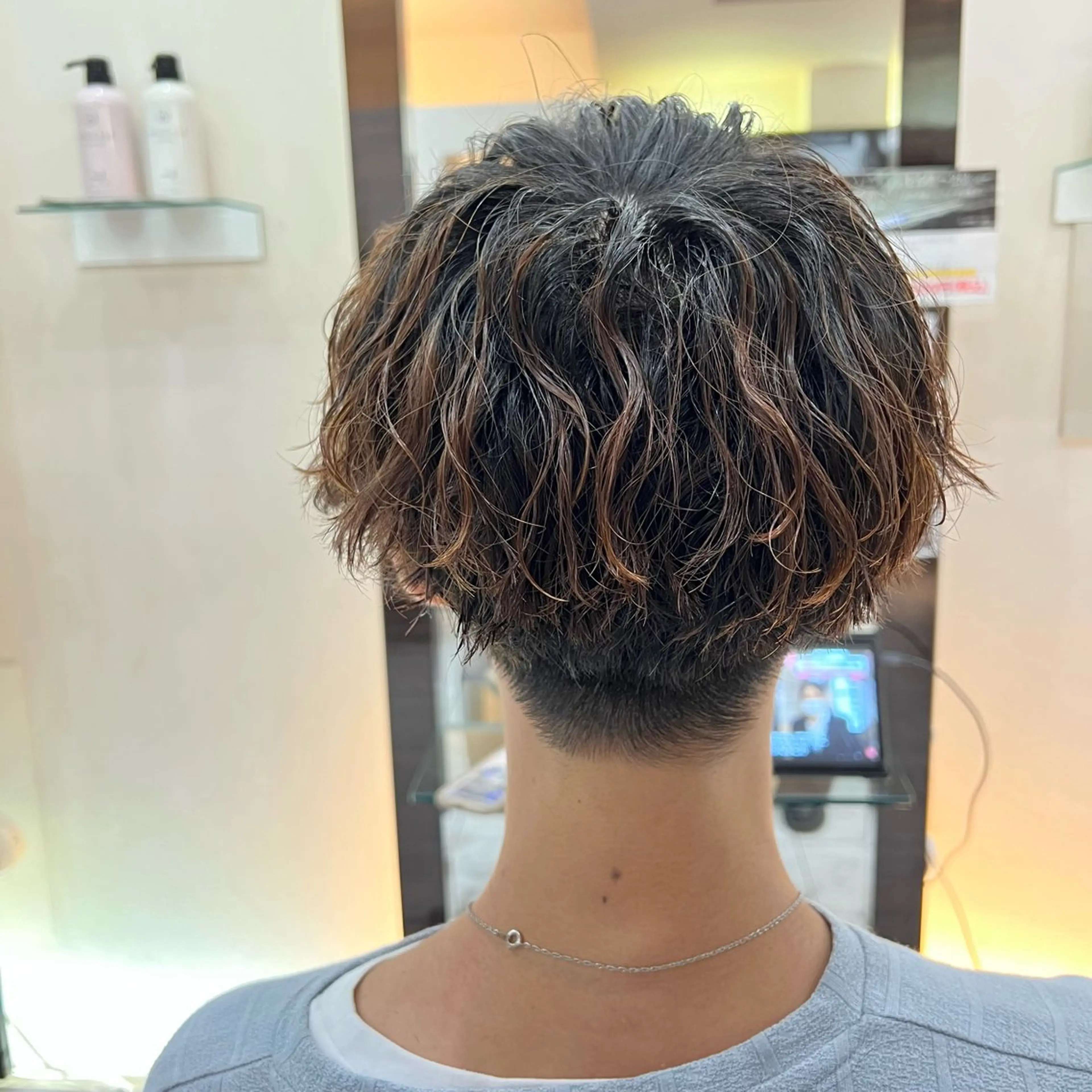 カラー パーマ メンズ カット ヘアカラー パーマ アグヘアーシータ所属・🤩メンズカット/ パーマ山本🤩のヘアスタイル