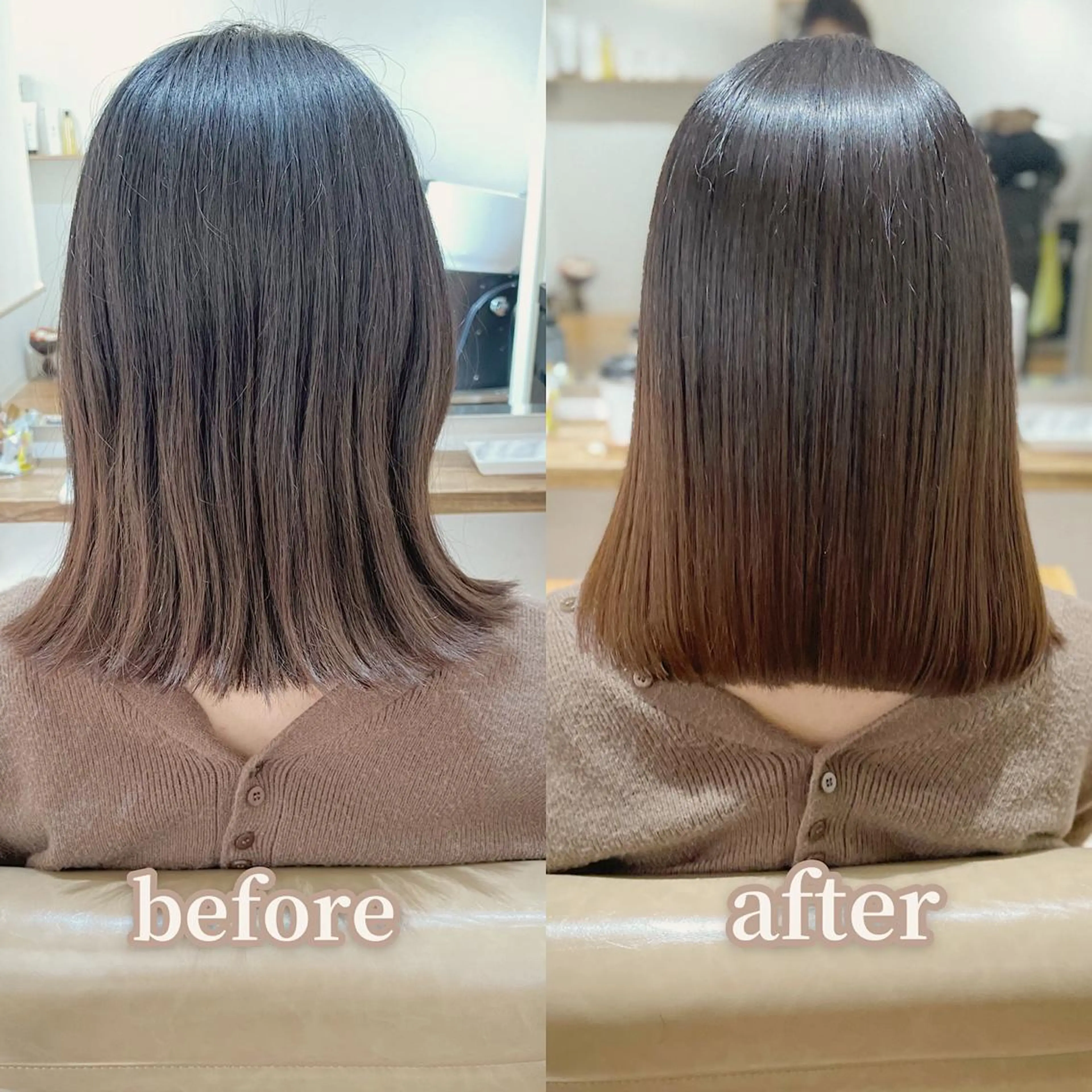 ミディアム カラー くせ毛 縮毛矯正 トリートメント 美髪専門サロンby mile所属・美髪専門サロン kazuのヘアスタイル