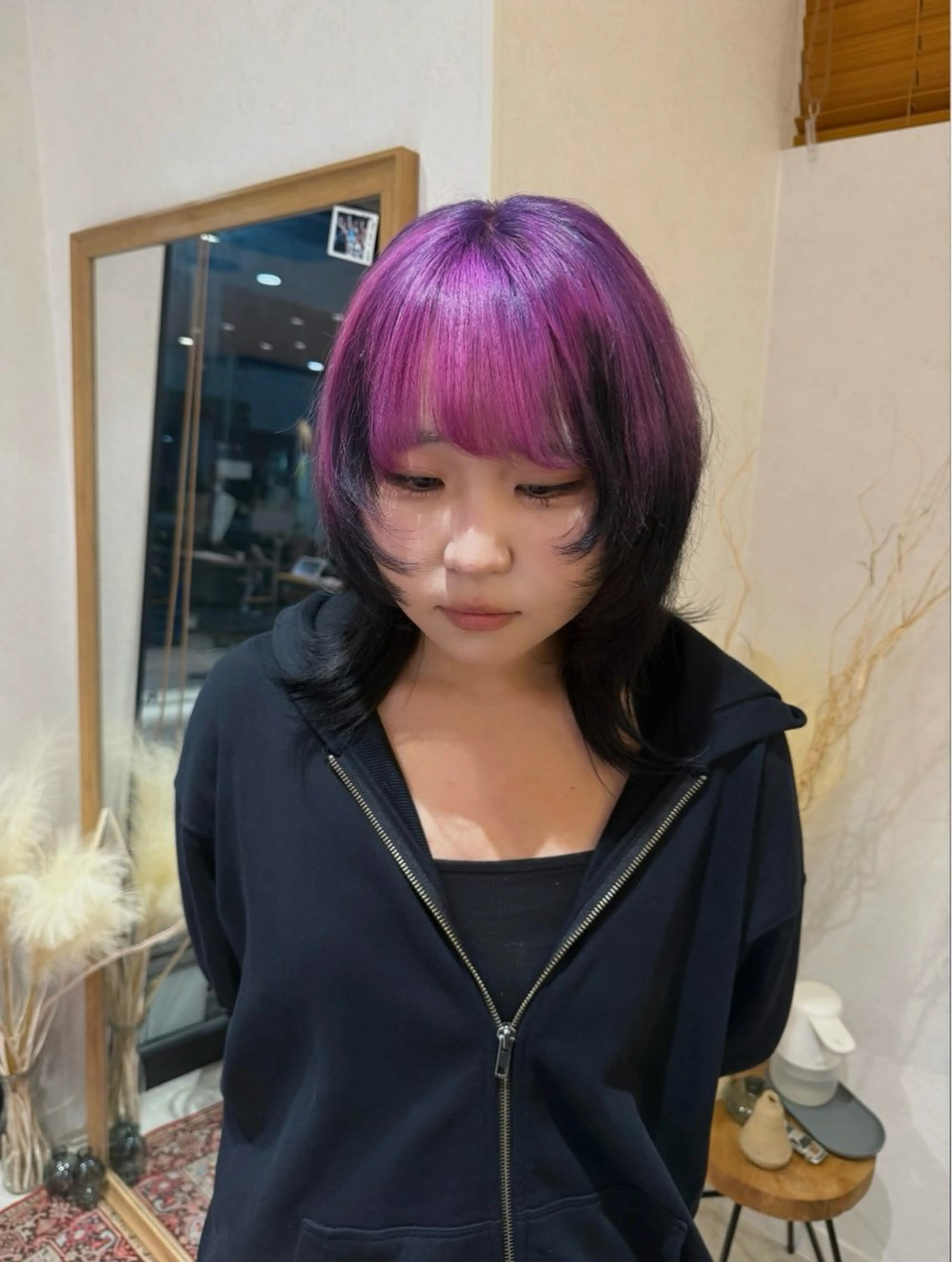 ミディアム カラー ヘアカラー トリートメント デザイン/レイヤー/ yuan⟡.·のヘアスタイル