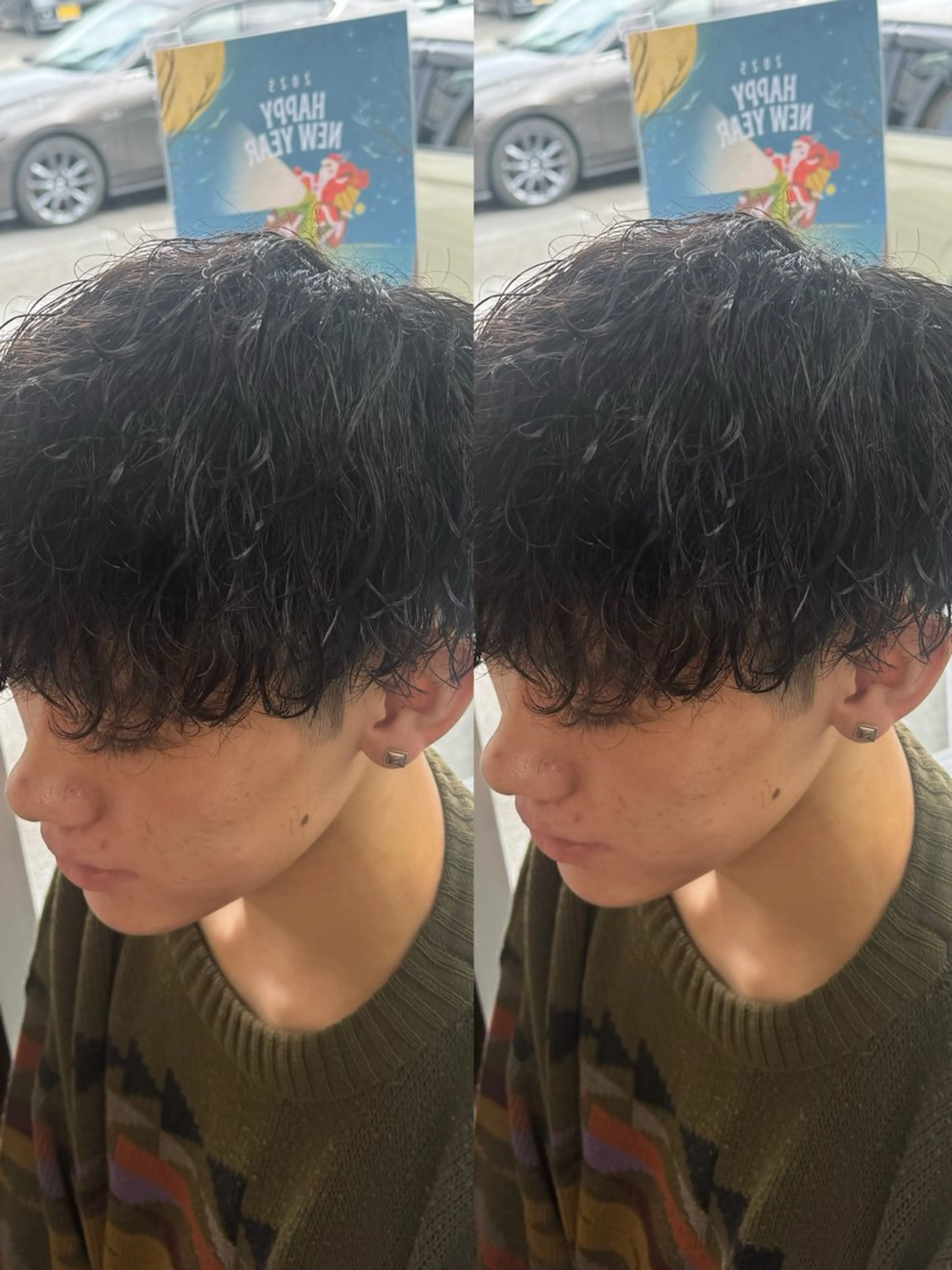 ミディアム メンズ 波巻きパーマ カット パーマ 焼津メンズパーマ特化 大石雄生のヘアスタイル