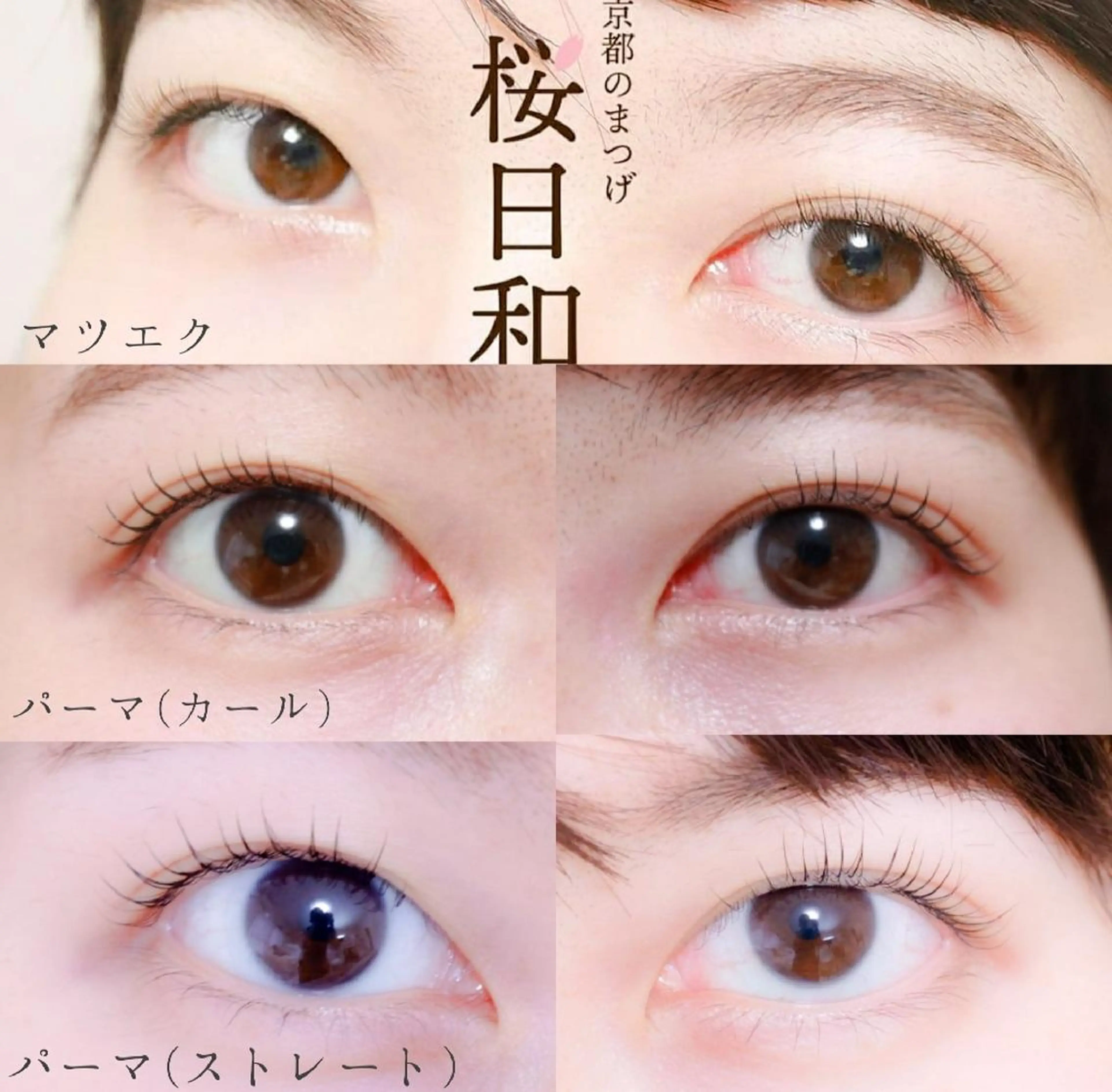 マツエク・マツパ Cカール カラーマツエク キュート フラットラッシュ ナチュラル 京都のまつげ桜日和 小島美桜のマツエク・マツパデザイン