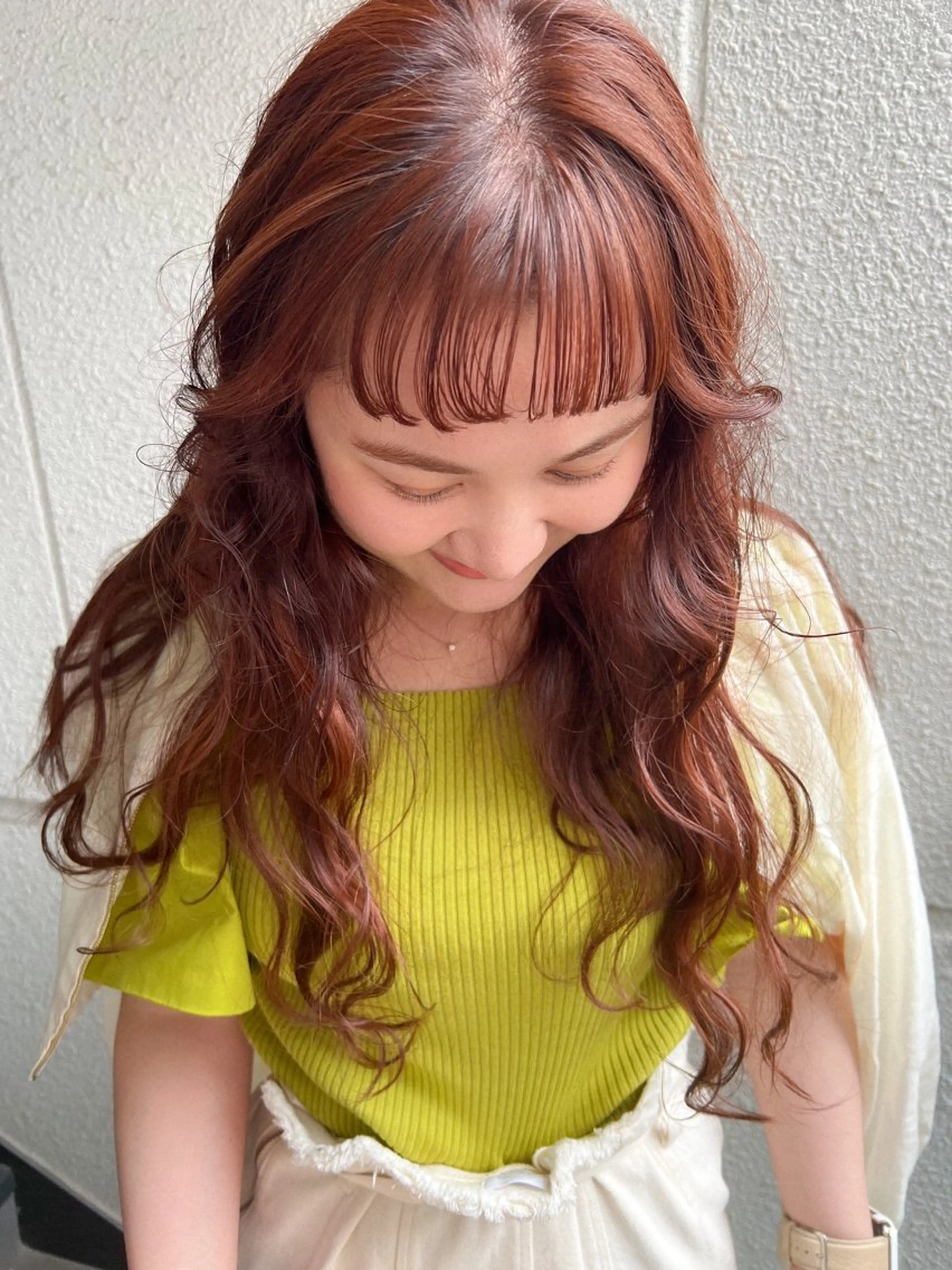 ロング カラー オレンジ カラーパティシエ facce🌼ikoのヘアスタイル
