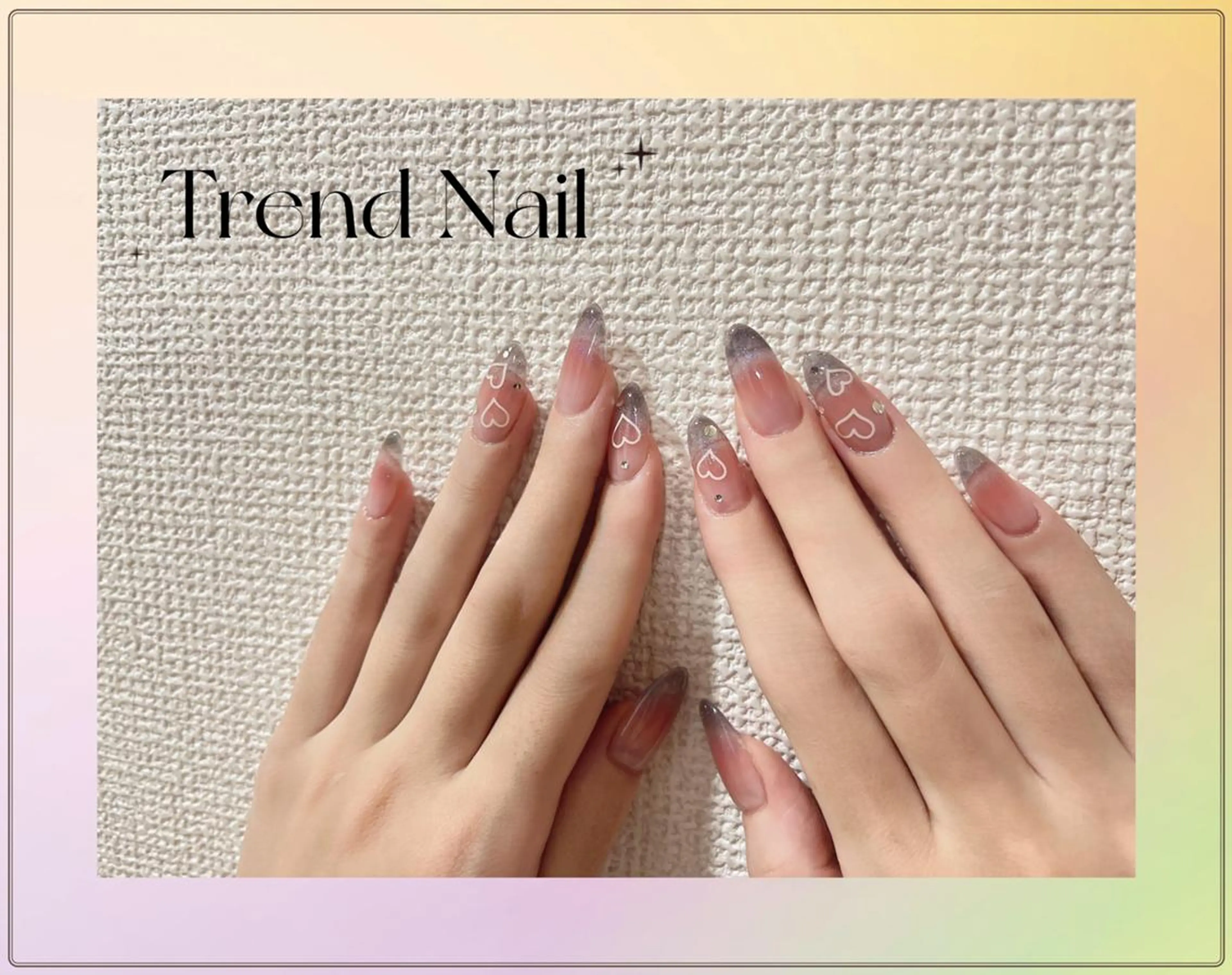 セミロング ハンドネイル トレンド ネイル スタジオのネイルデザイン