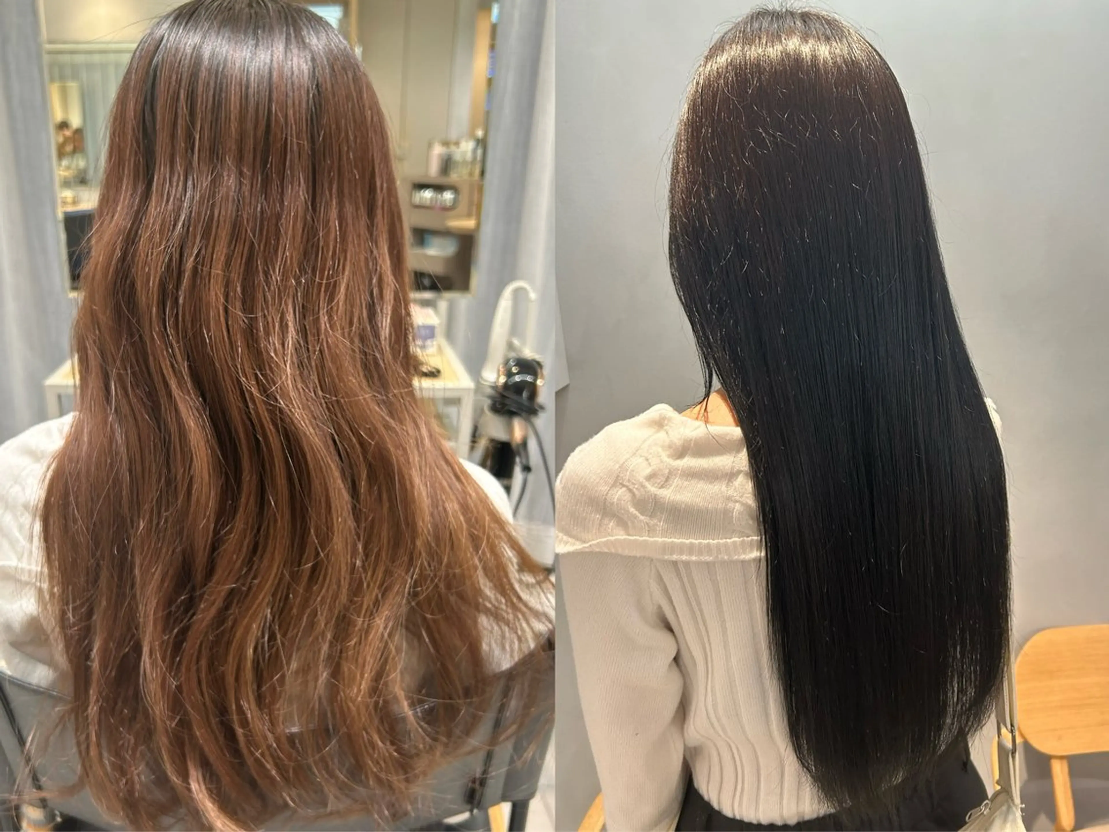 ロング 縮毛矯正 カット 縮毛矯正 結べるくびれボブ/透 明感カラーtaigaのヘアスタイル