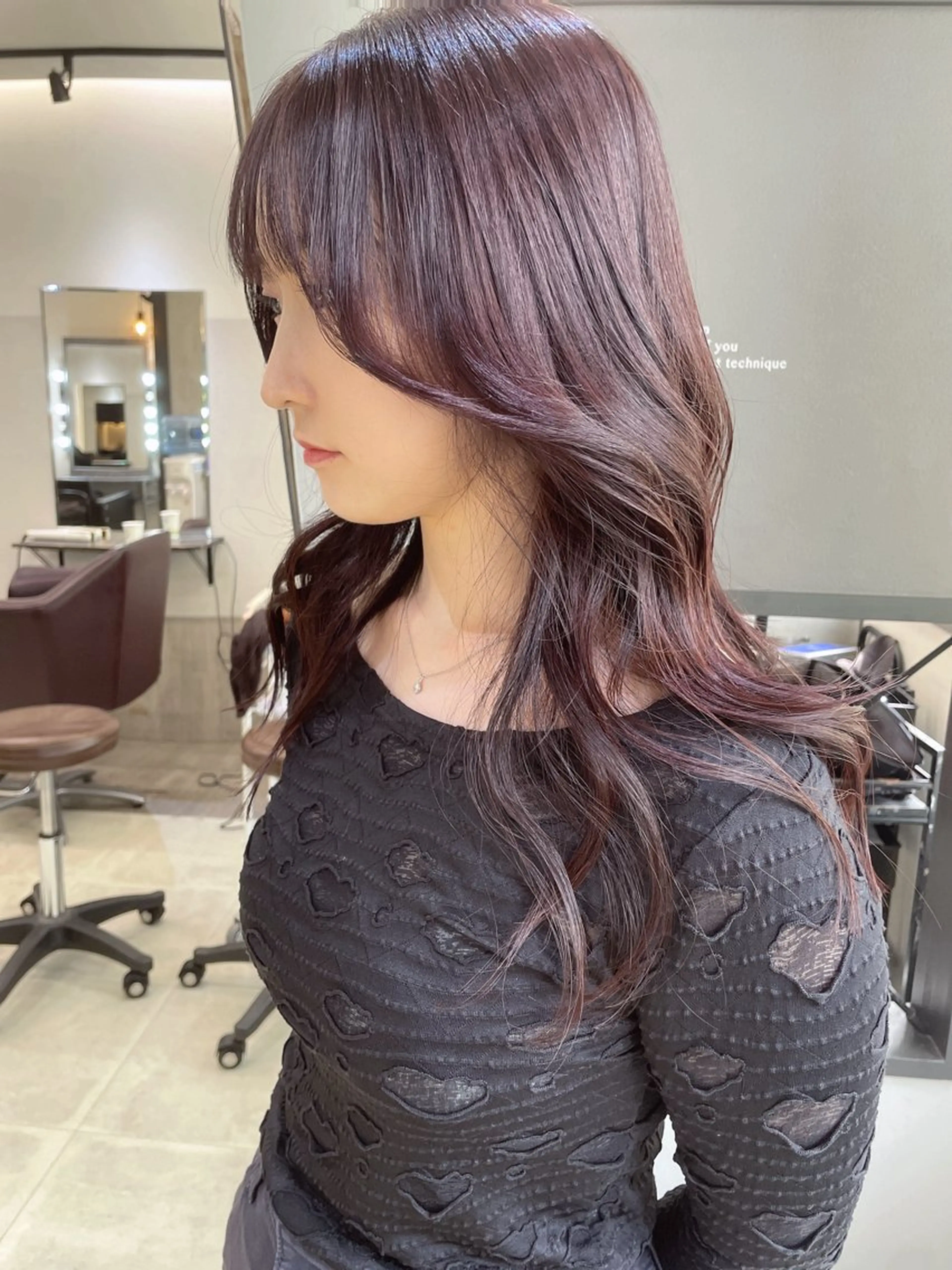 ロング カラー レイヤーカット AIRI layer cut hairのヘアスタイル