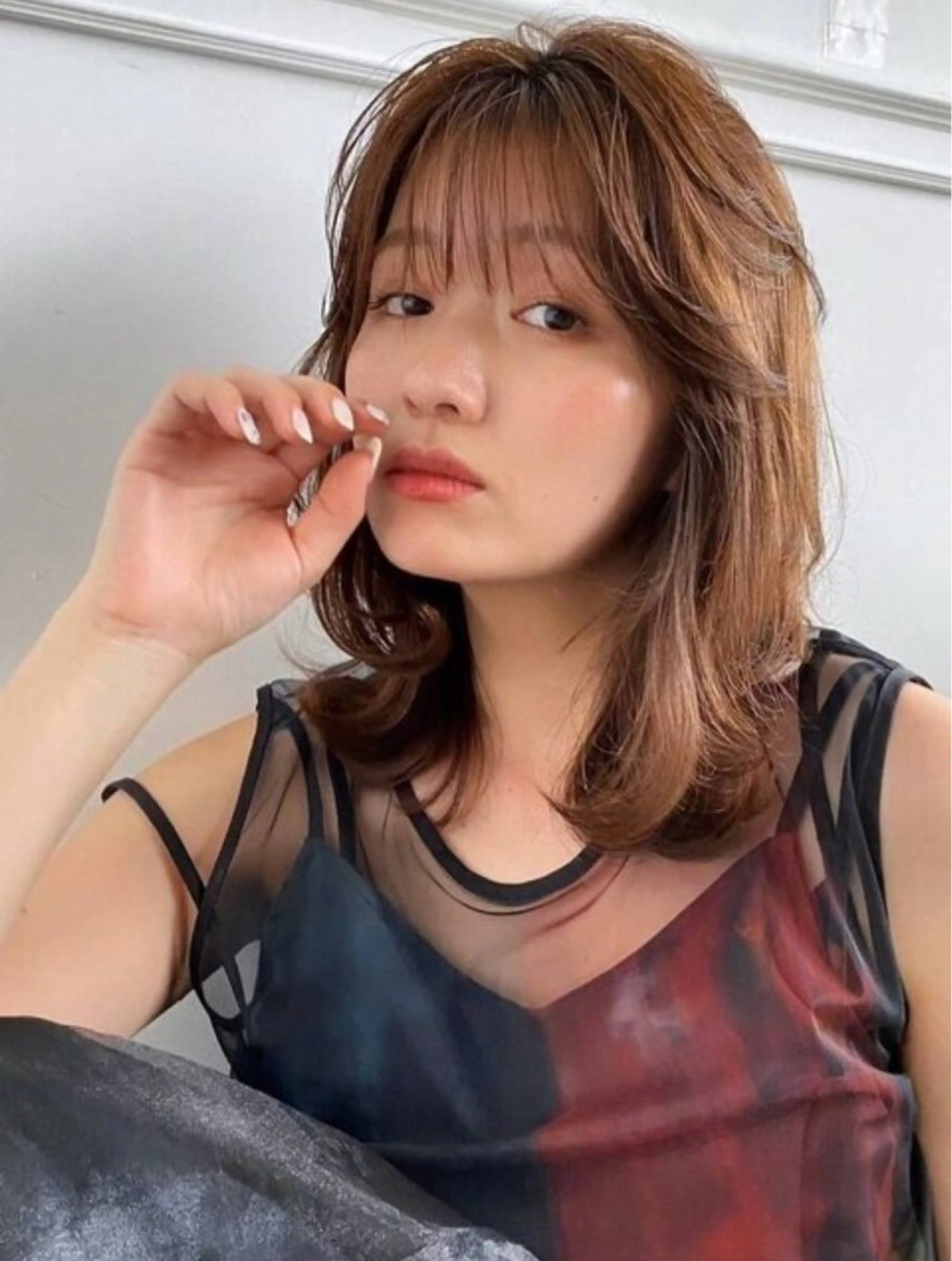セミロング カラー Hair&Make ange 中野店のヘアスタイル