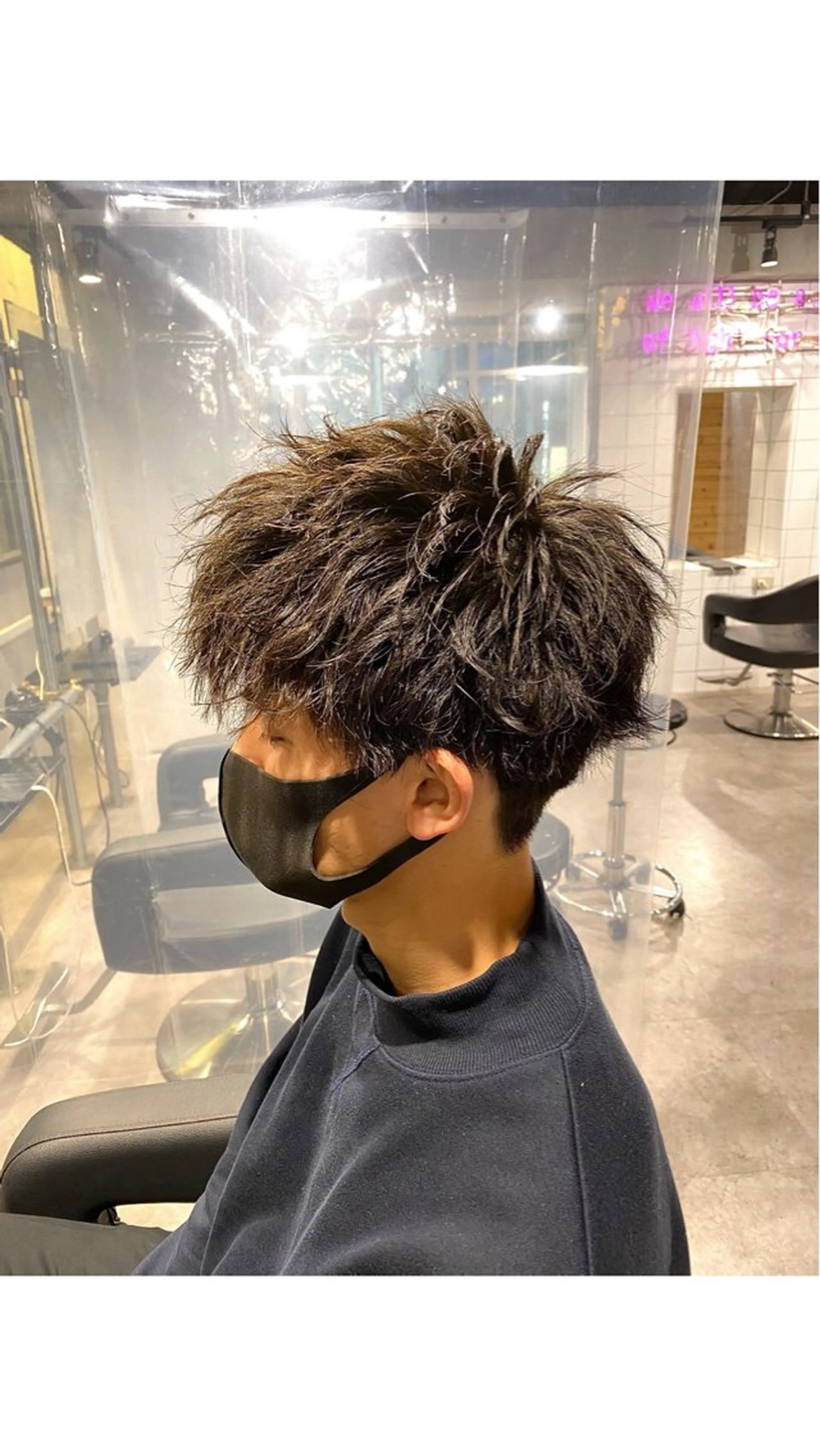 ショート カラー ヘアアレンジ メンズ ヘアカラー トリートメント ヘッドスパ ヘアセット ✨【公式】渋谷メンズ サロン BLUCK✨のヘアスタイル