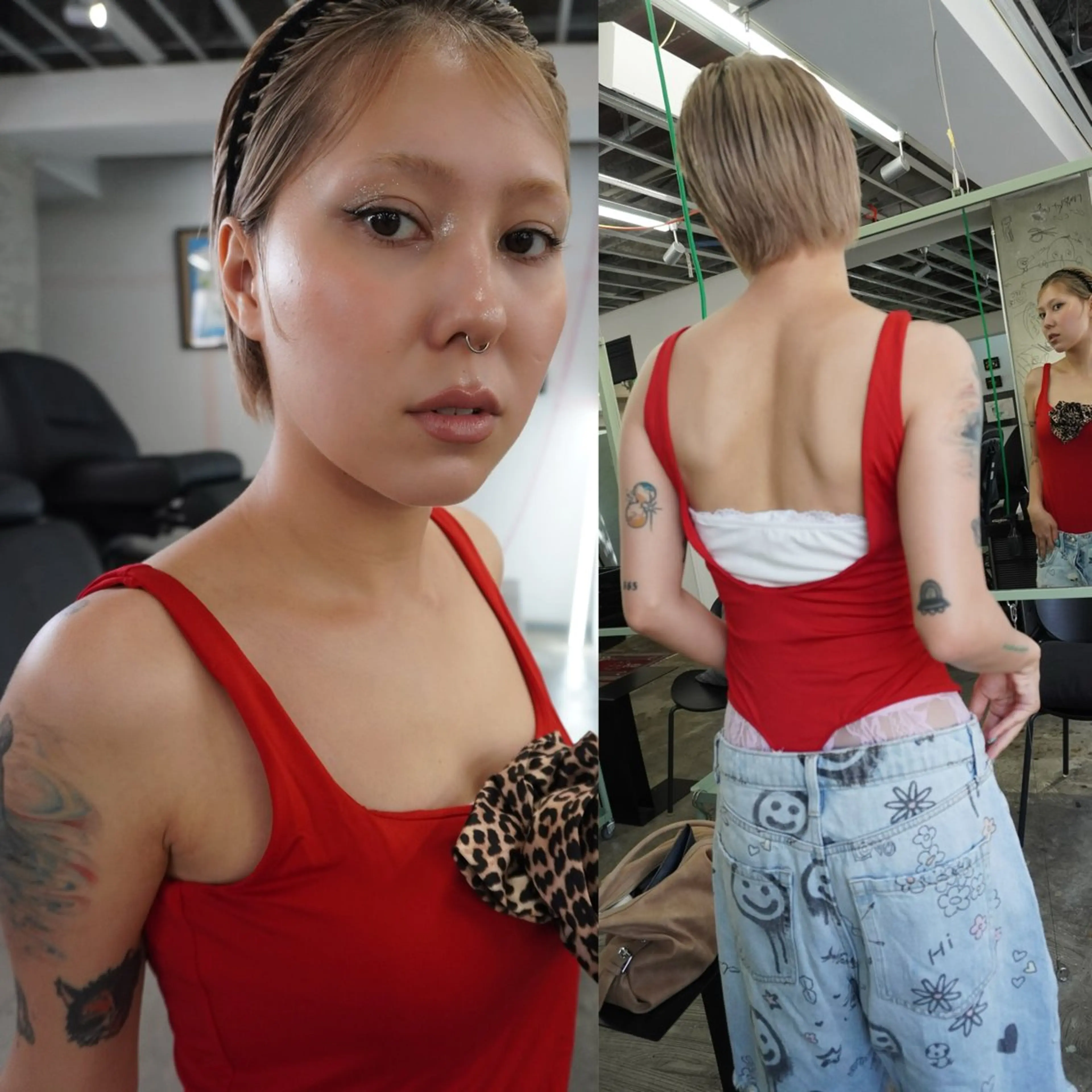 ショート カラー パーマ ヘアアレンジ カット ヘアカラー トリートメント 髪と音処　マトぺ所属・ダブルカラー/ボブ ブリーチカラー/ユリのヘアスタイル