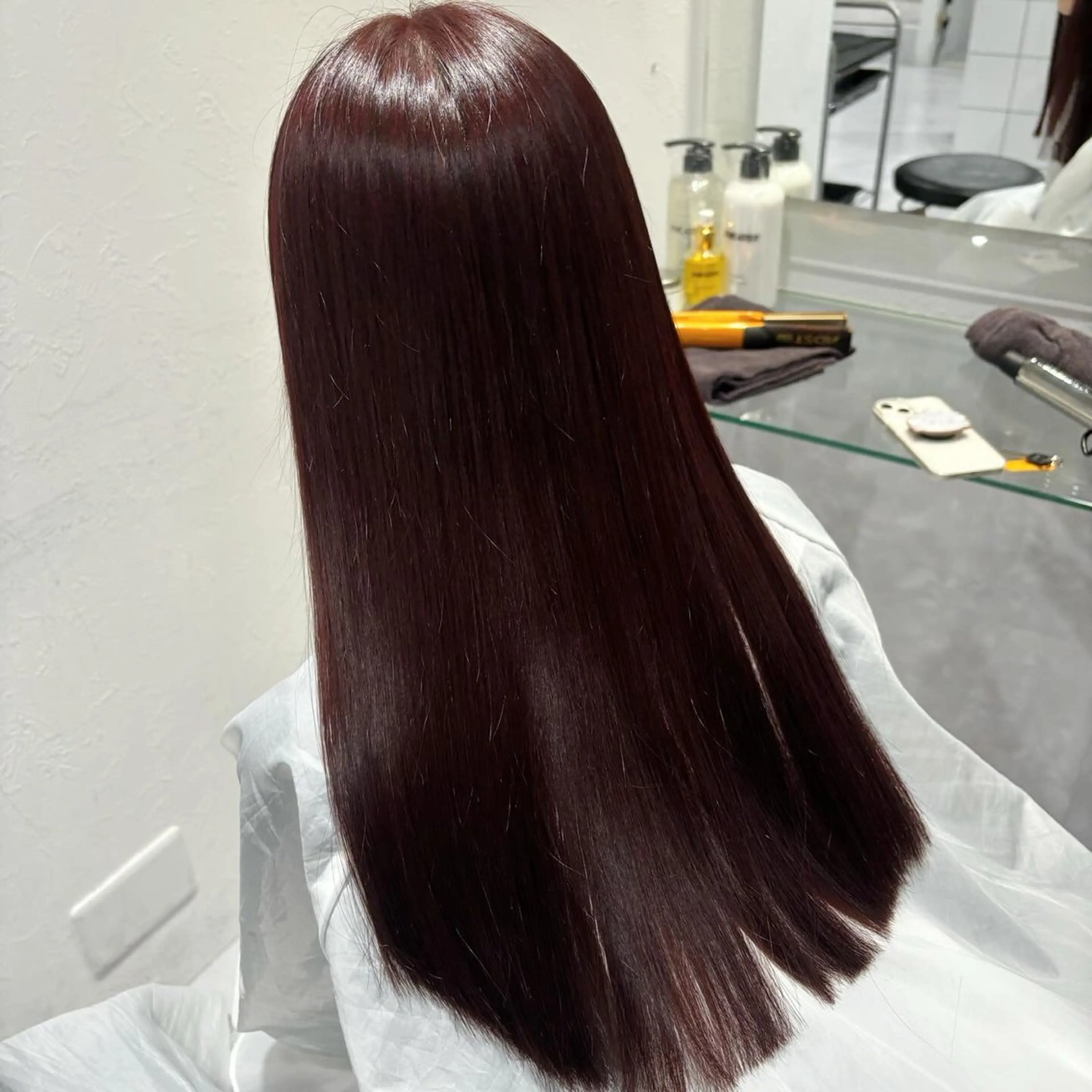 ロング カラー レッドカラー 髪質改善 トリートメント ヘアカラー トリートメント ヘッドスパ ヘアセット 表参道♡暗髪^ྀི 艶カラー♡アユミのヘアスタイル