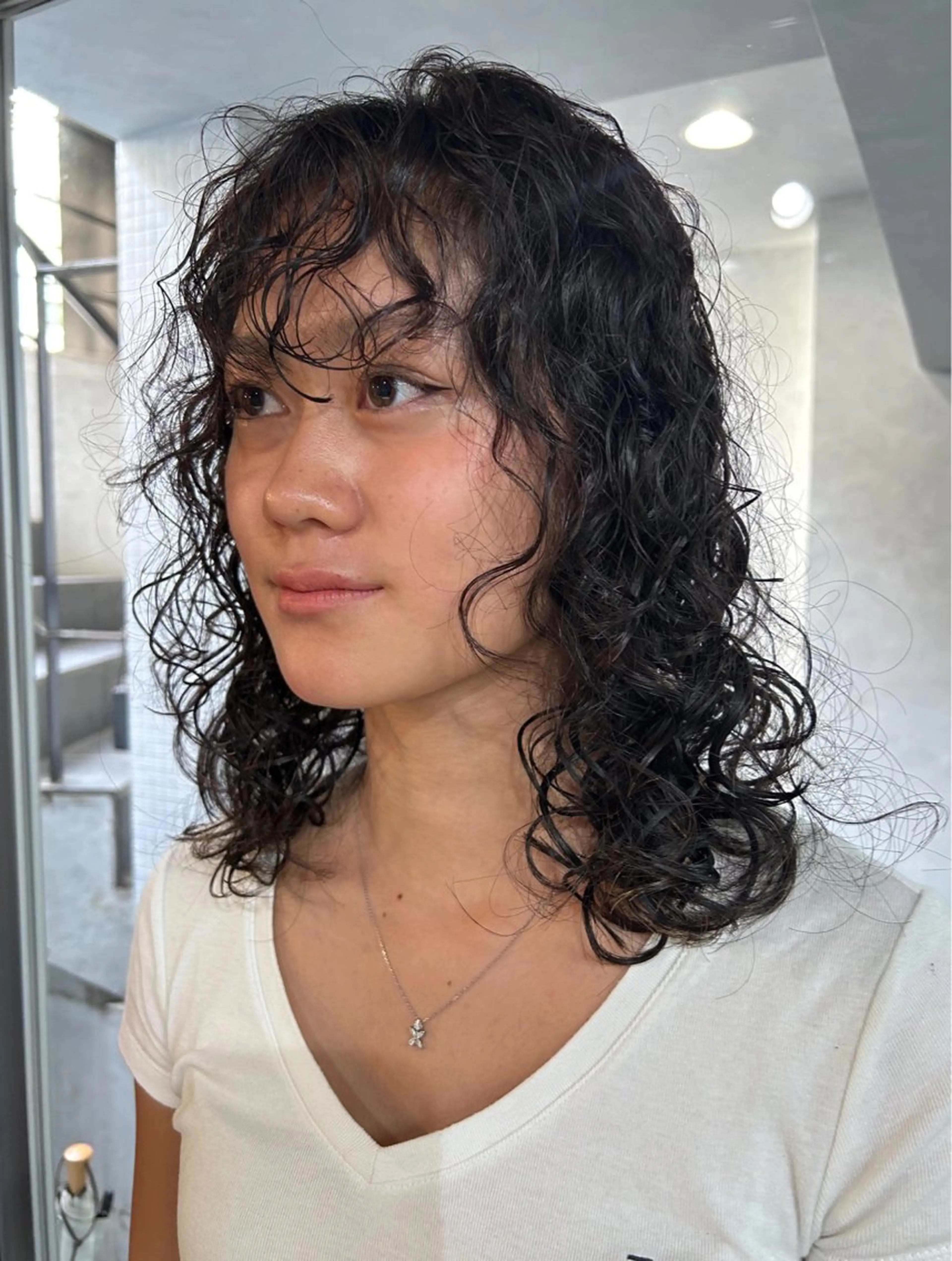 セミロング パーマ カット パーマ 海外風レイヤー💋 sanaのヘアスタイル
